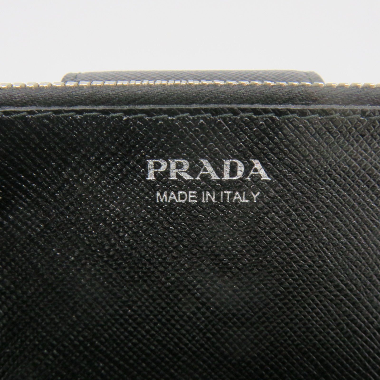 PRADA Saffiano Leather Middle Wallet Black