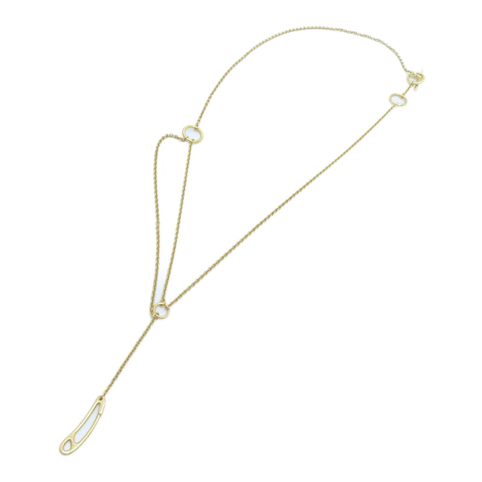 HERMES 18K Rose Gold Collier Chaine D Ancre Mini Punk