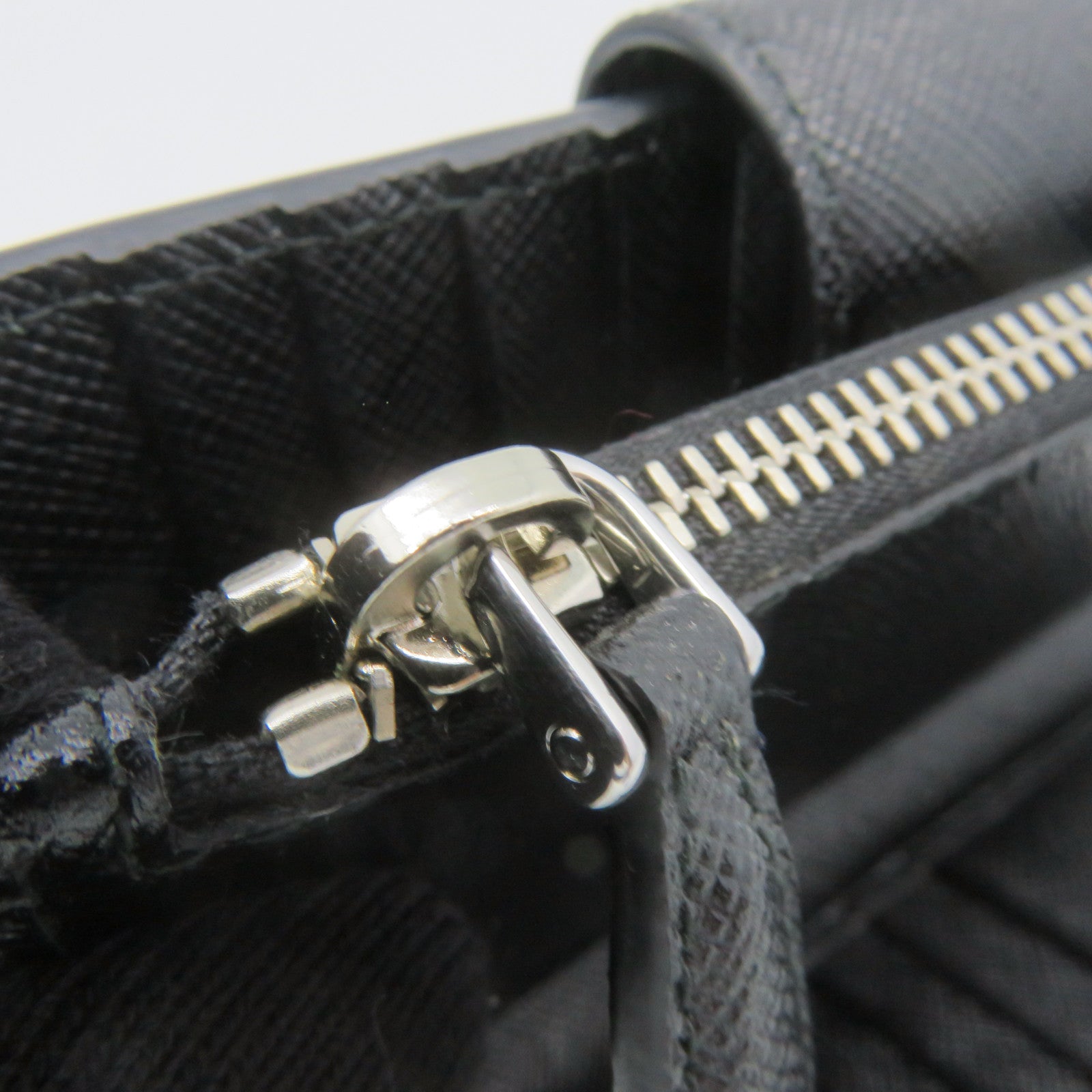 PRADA Saffiano Leather Middle Wallet Black