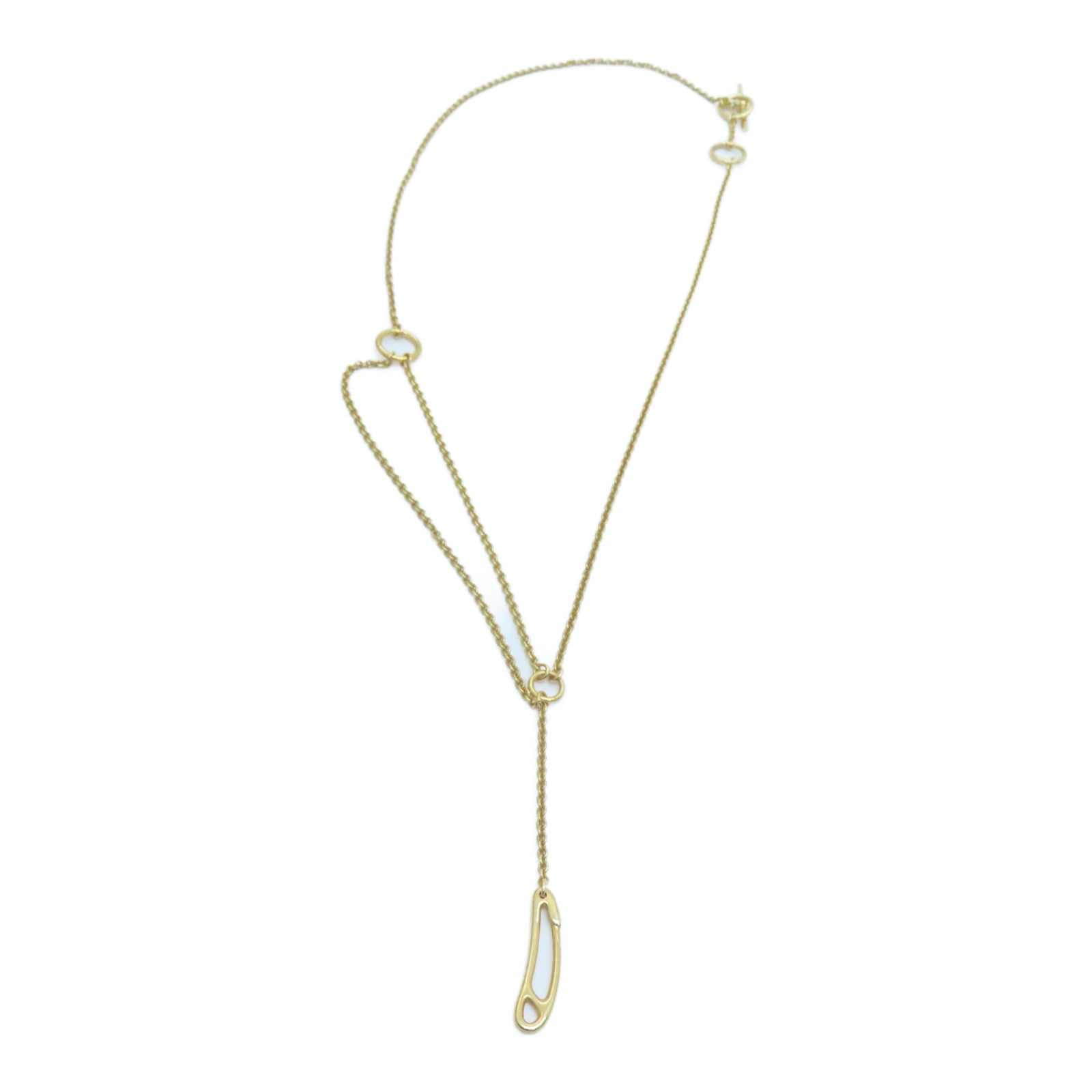 HERMES 18K玫瑰金Collier Chaine D Ancre Mini Punk项链