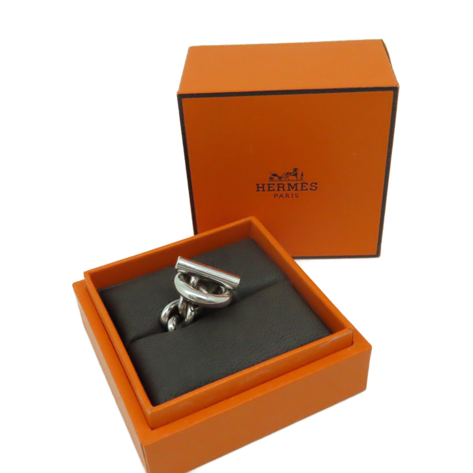 HERMES 925純銀Croisette Ring戒指#53