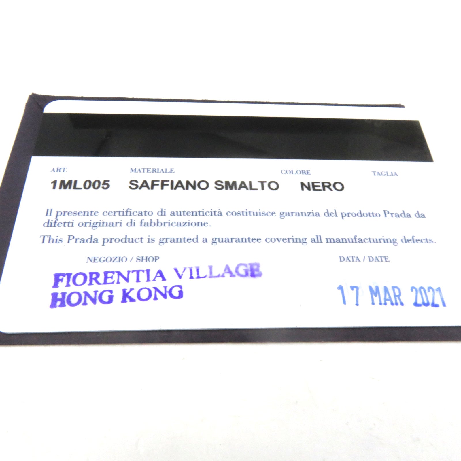 PRADA Saffiano Leather Middle Wallet Black
