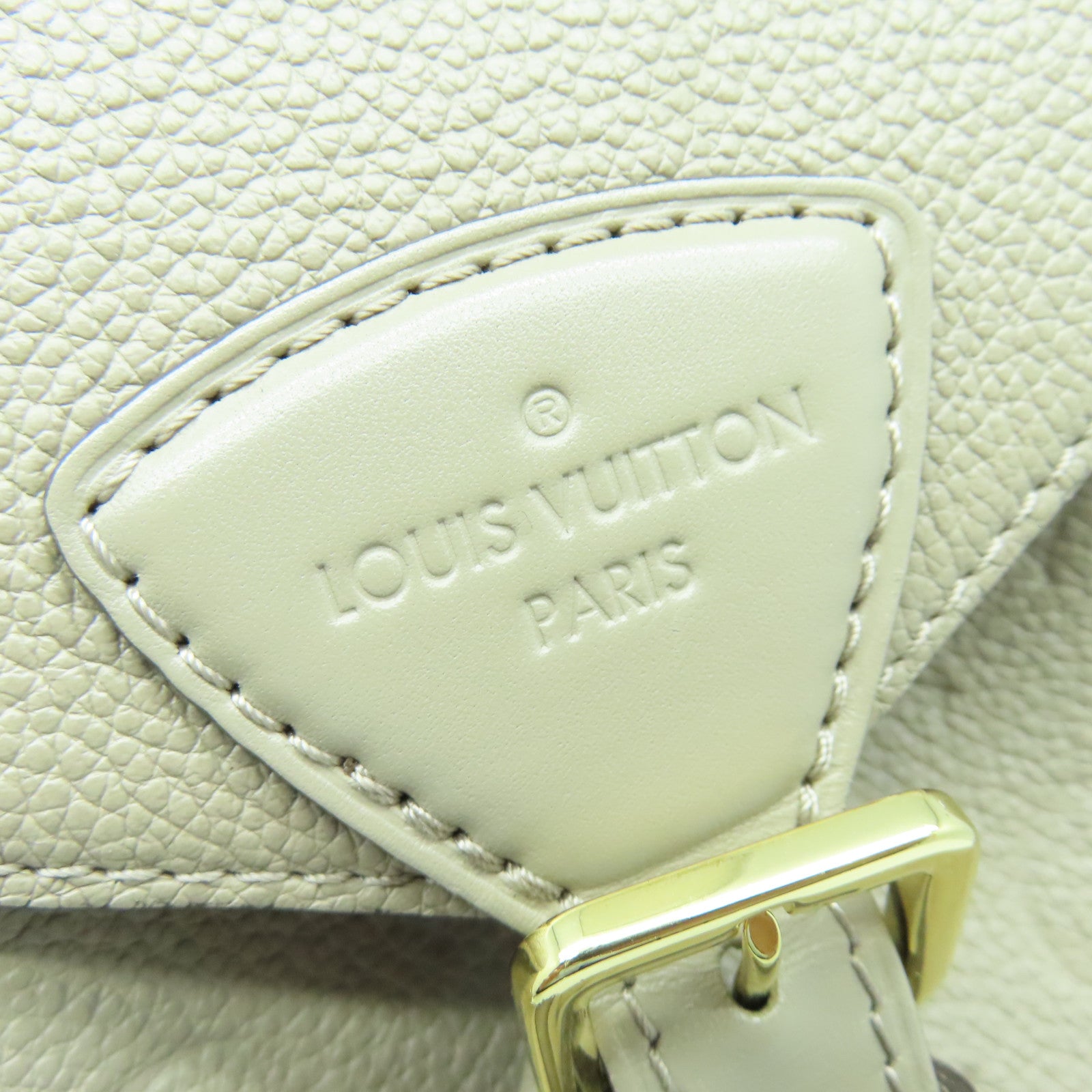 LOUIS VUITTON Monogram Empreinte Montsouris金扣背包米色