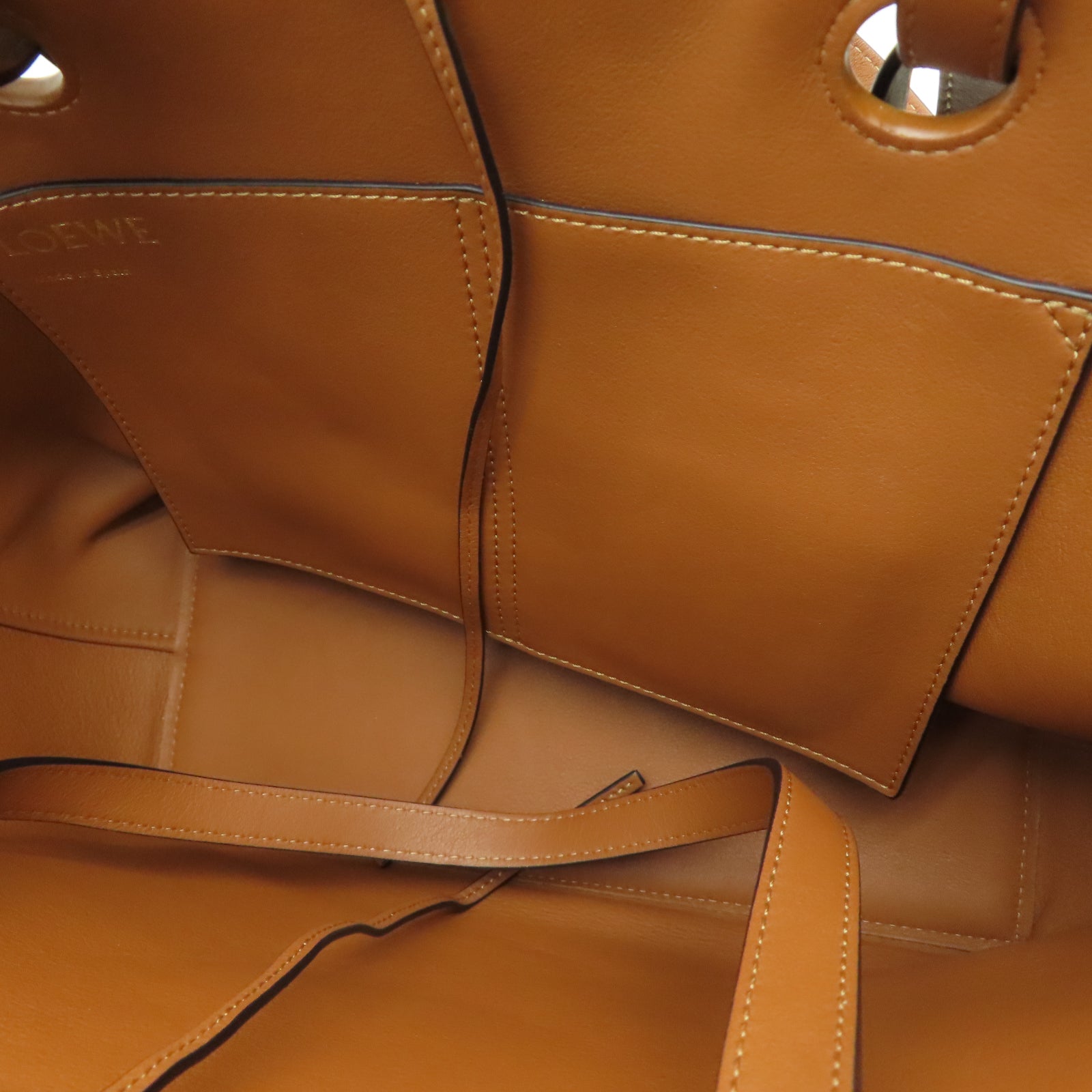 LOEWE Velvet/Cow Leather Anagram Shoulder Bag Black/Brown