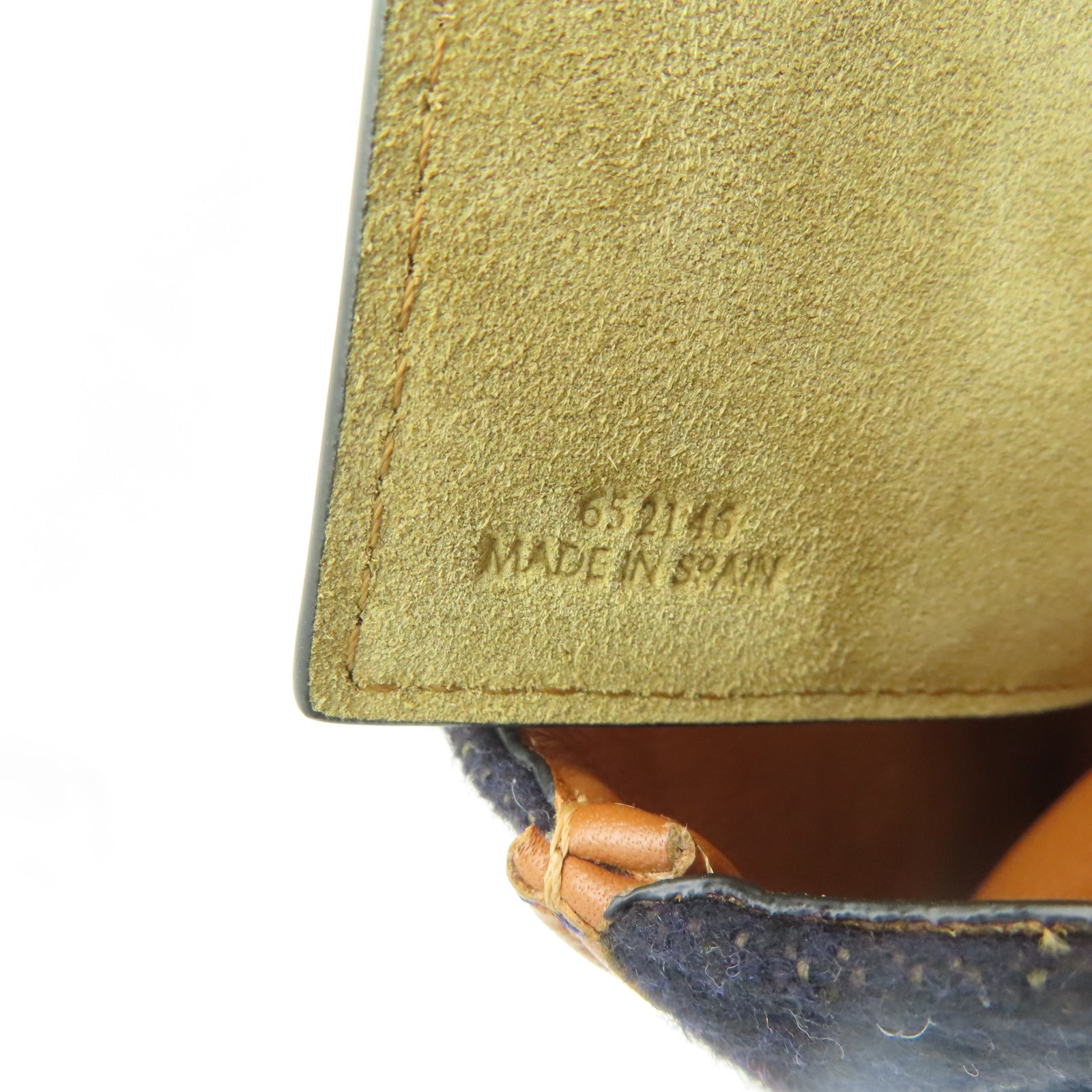 LOEWE Velvet/Cow Leather Anagram Shoulder Bag Black/Brown