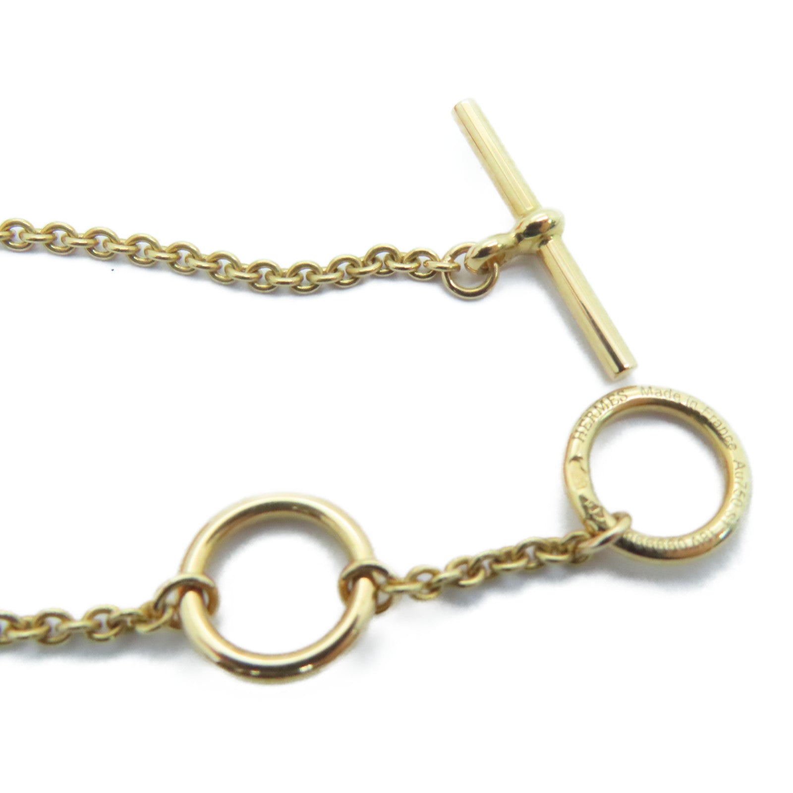 HERMES 18K玫瑰金Collier Chaine D Ancre Mini Punk项链