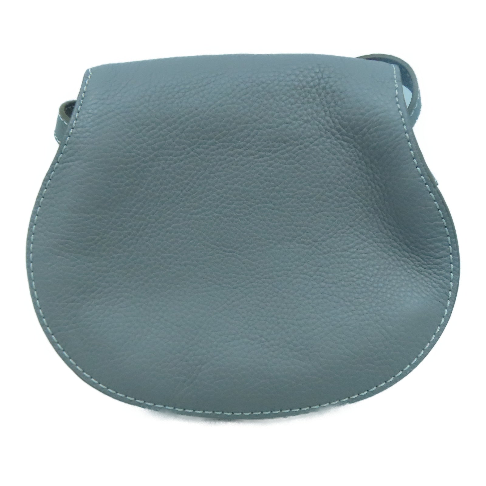 Chloe 牛皮皮革Shoulder Bag金扣肩背袋灰色