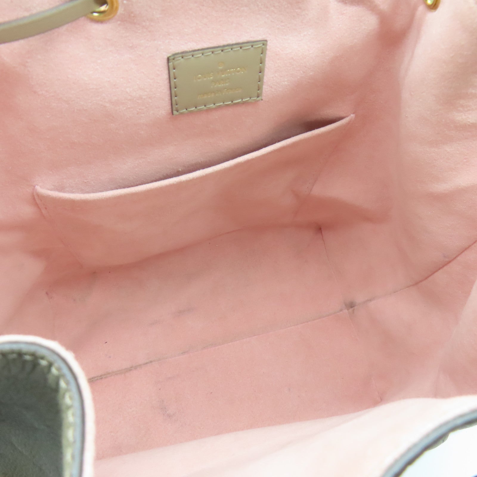 LOUIS VUITTON Monogram Empreinte Montsouris金扣背包米色