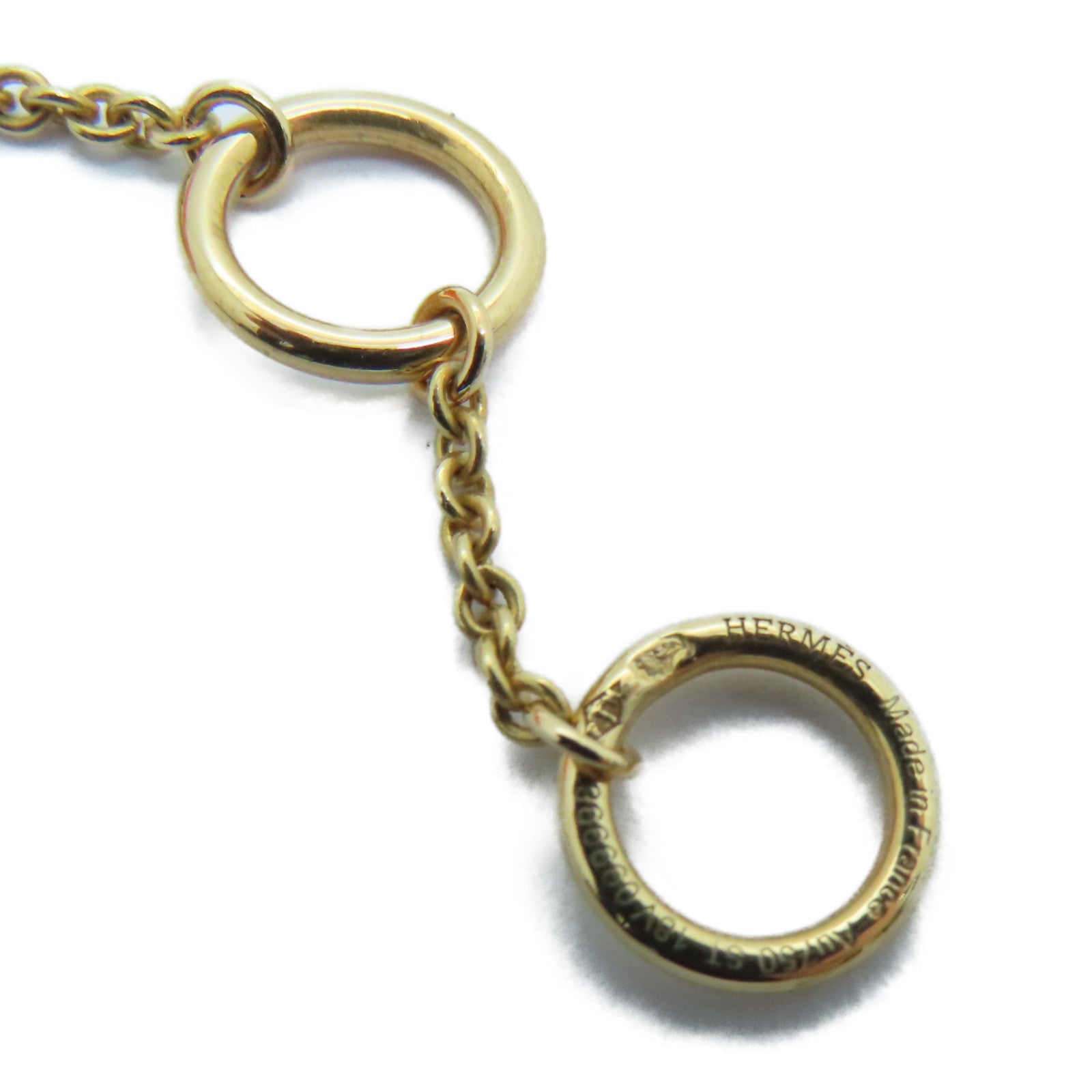 HERMES 18K玫瑰金Collier Chaine D Ancre Mini Punk项链