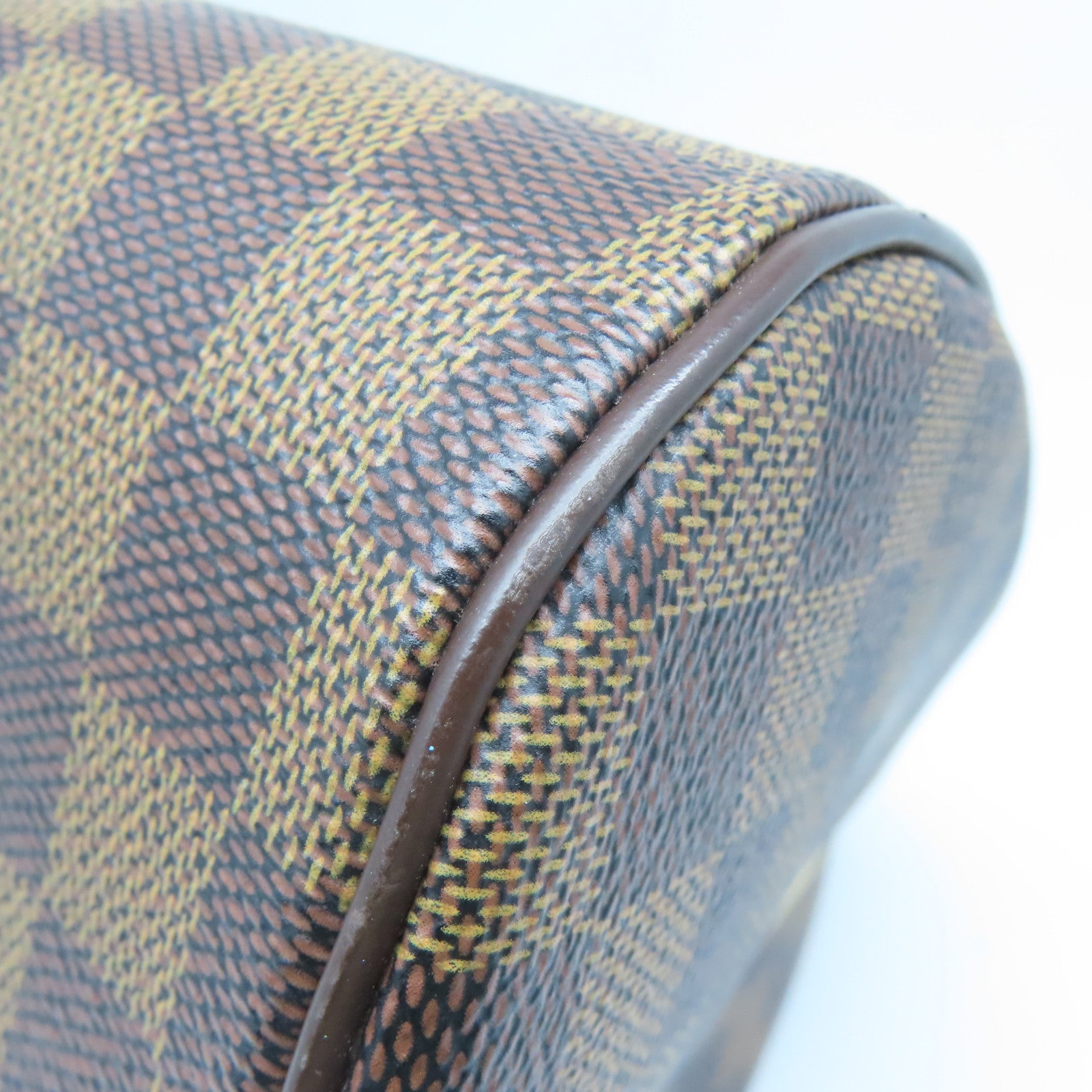 LOUIS VUITTON Damier Ribera MM金扣手挽袋啡色