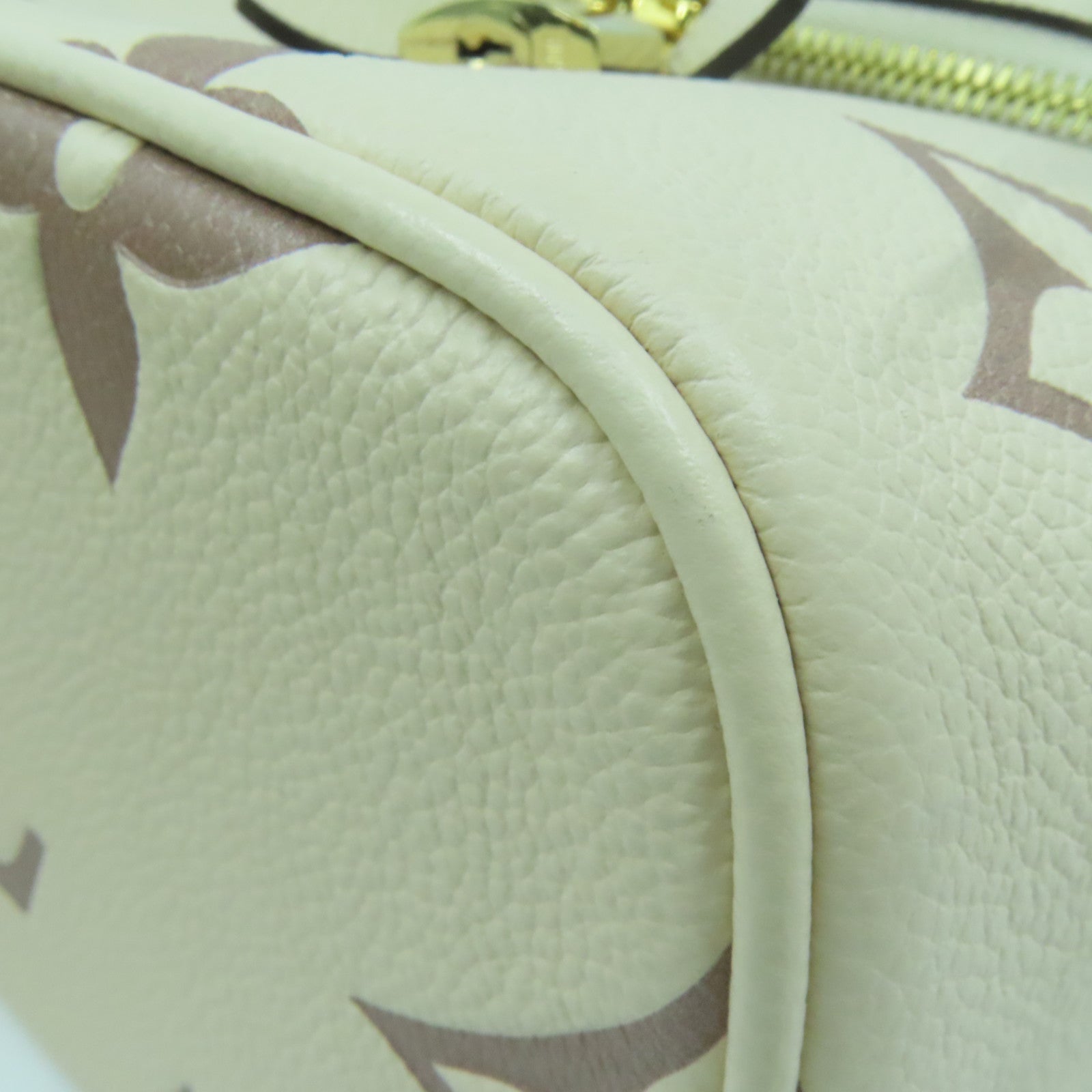 LOUIS VUITTON Empreinte Vanity PM金扣手挽肩背兩用袋米色