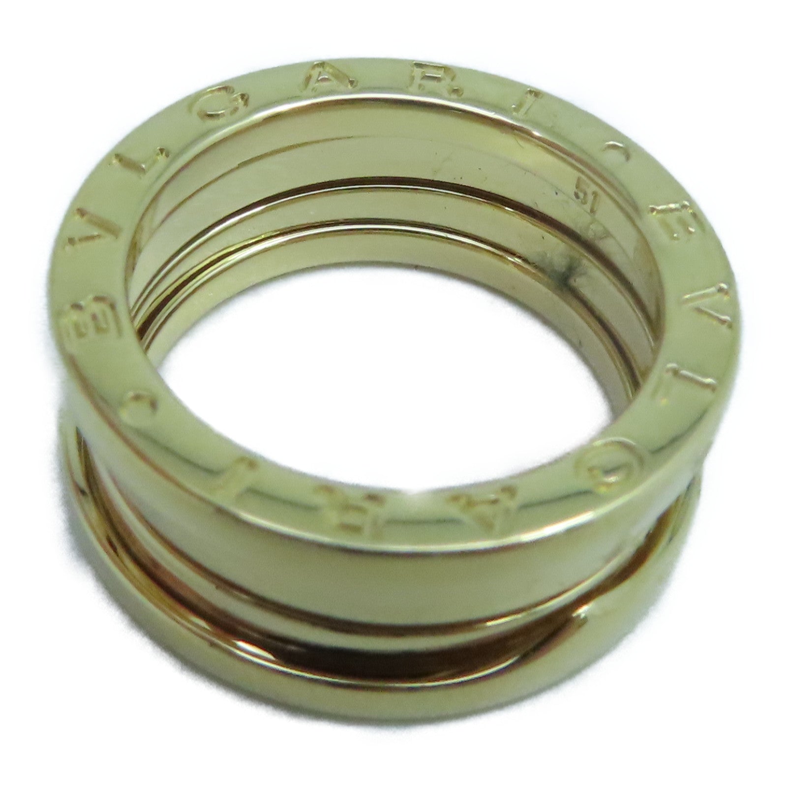 BVLGARI 18K黃金B-zero1 戒指US#5.25/BVLGARI#51