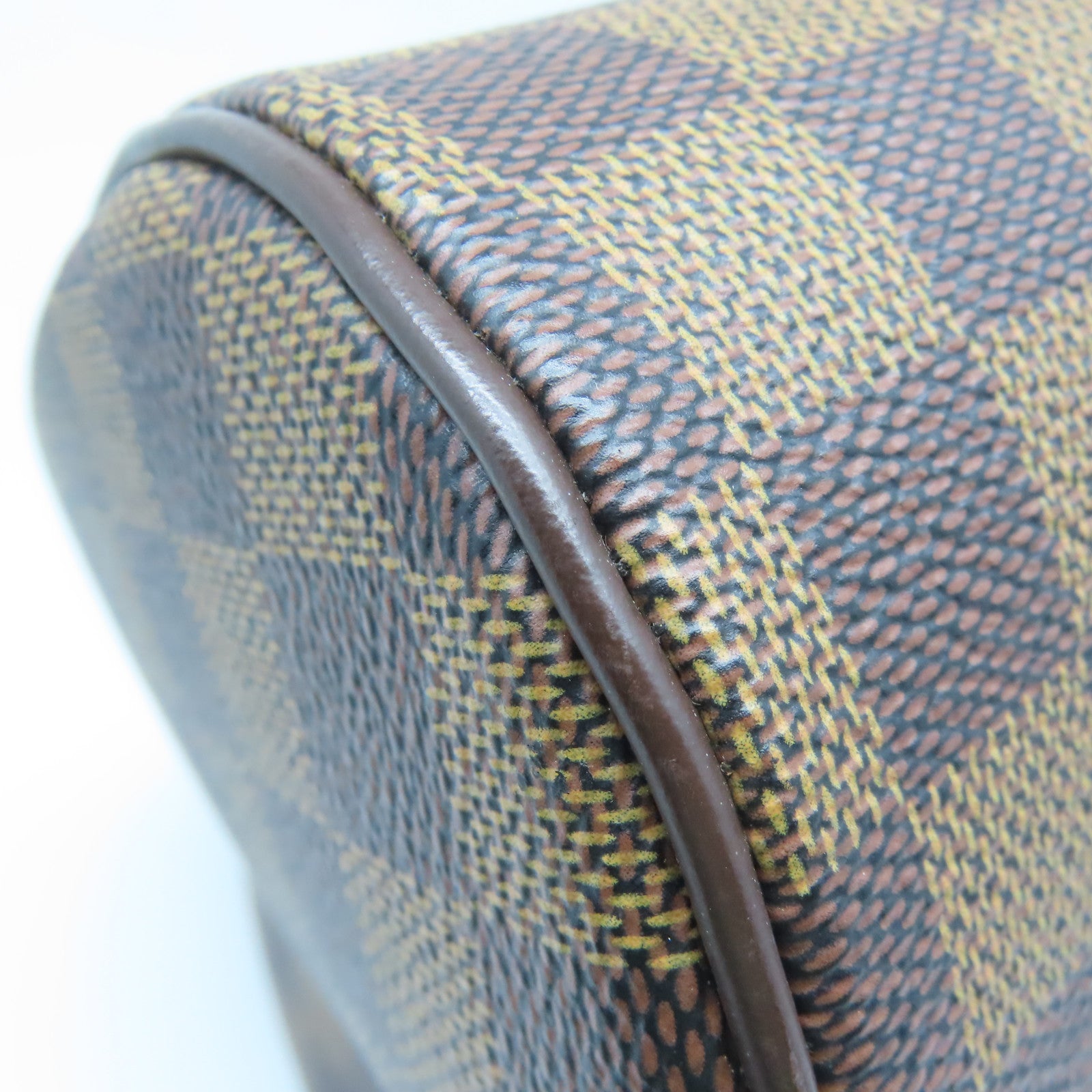 LOUIS VUITTON Damier Ribera MM金扣手挽袋啡色