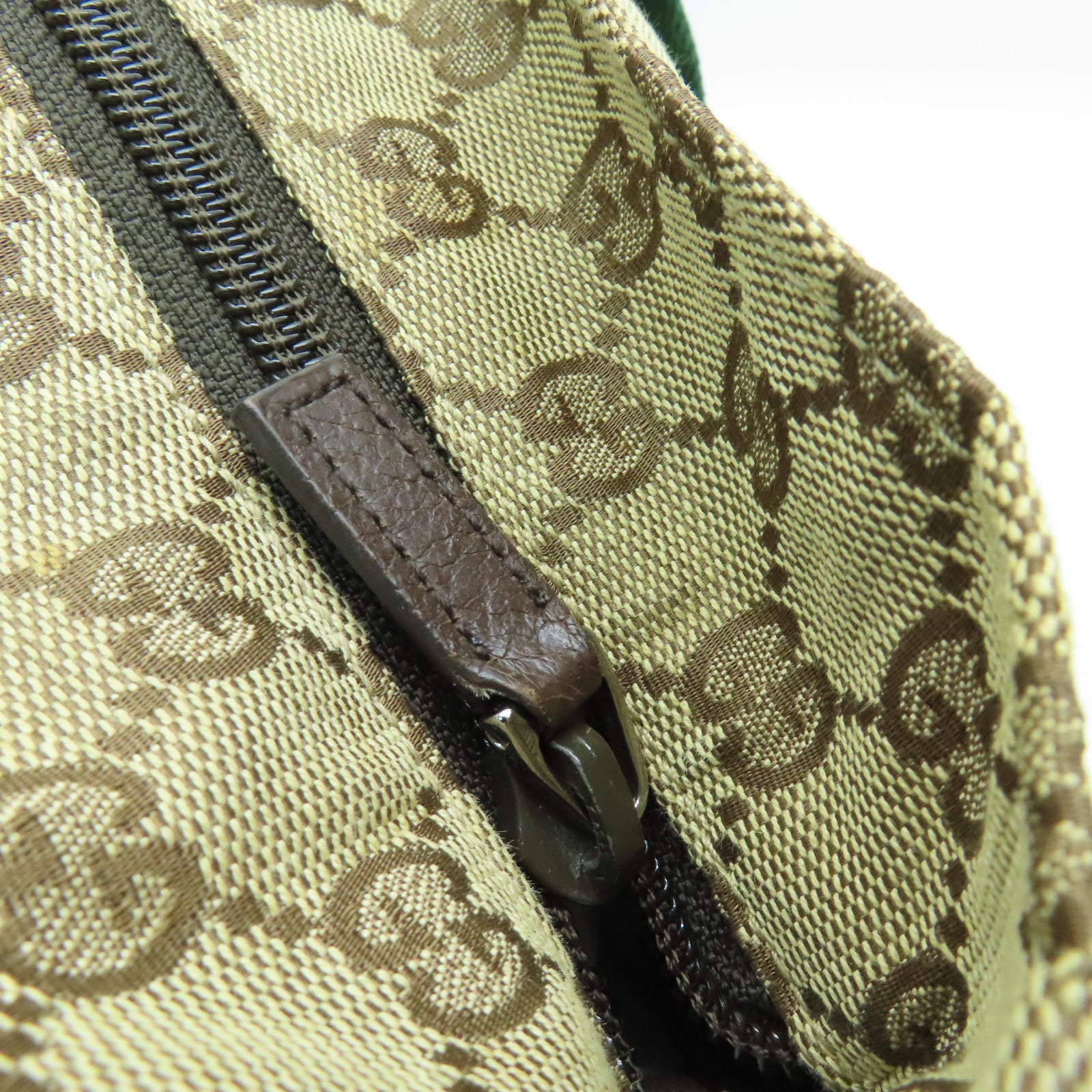 GUCCI 帆布Tote Bag銀扣手挽袋啡色