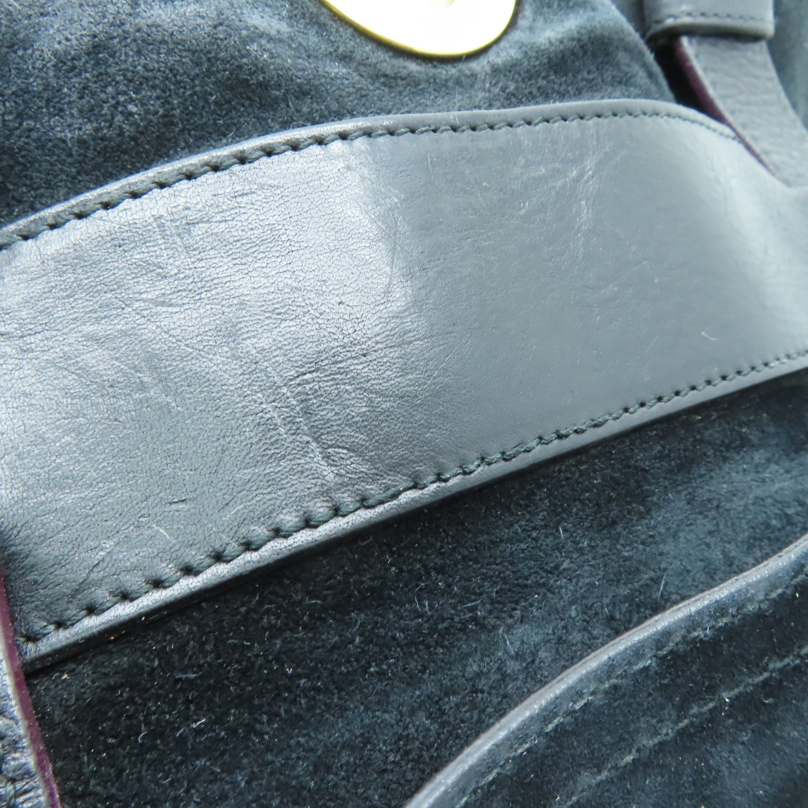 YVES SAINT LAURENT 【激減優惠】牛皮皮革Shoulder Bag手挽肩背兩用袋紫色/黑色