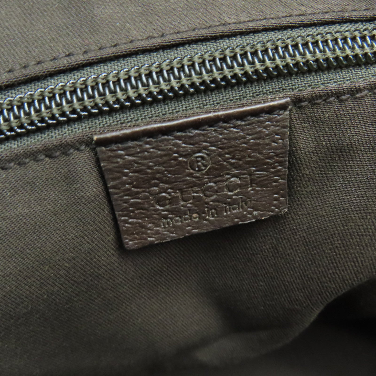 GUCCI 帆布Tote Bag銀扣手挽袋啡色