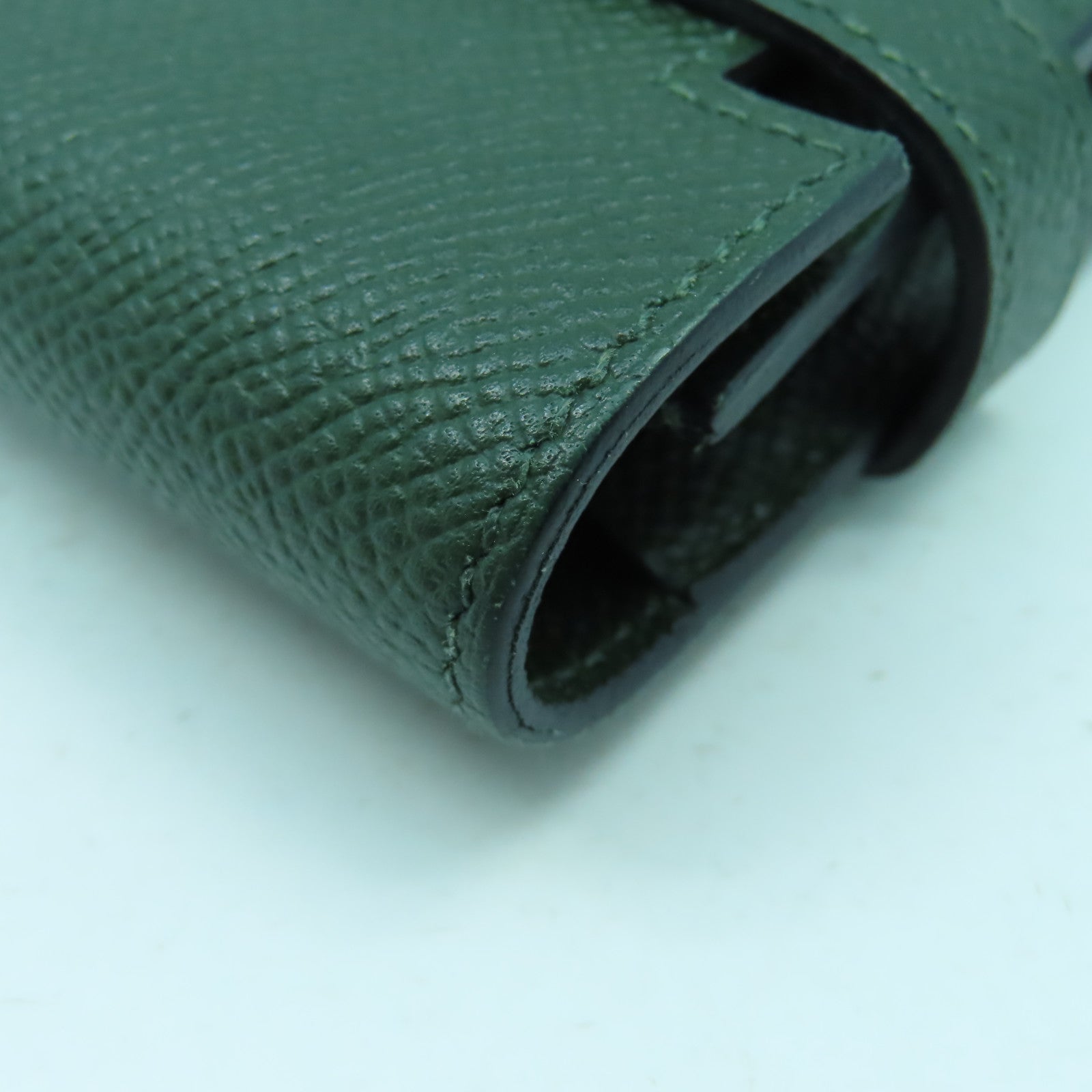 HERMES Epsom皮革Kelly Wallet金扣長錢包Vert Fonce祖母綠