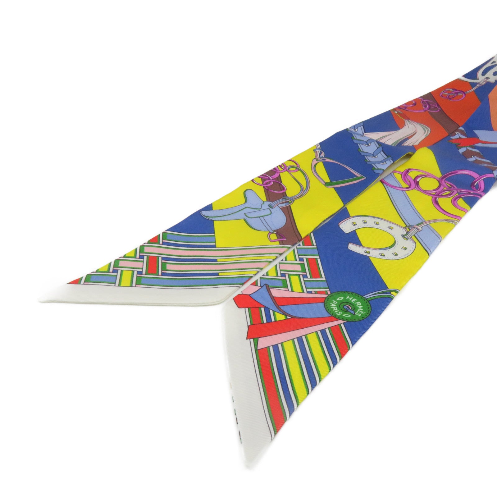 HERMES silk Twilly Scarf scarf color