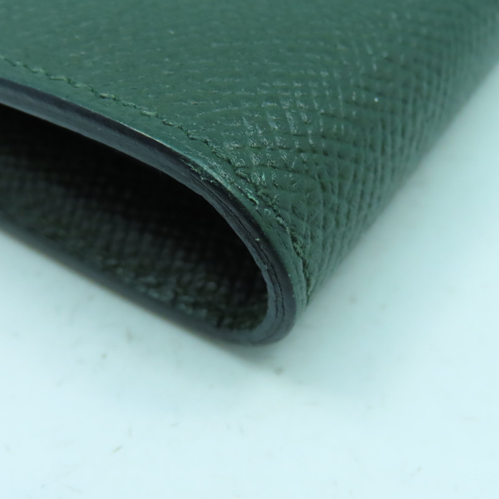HERMES Epsom皮革Kelly Wallet金扣長錢包Vert Fonce祖母綠