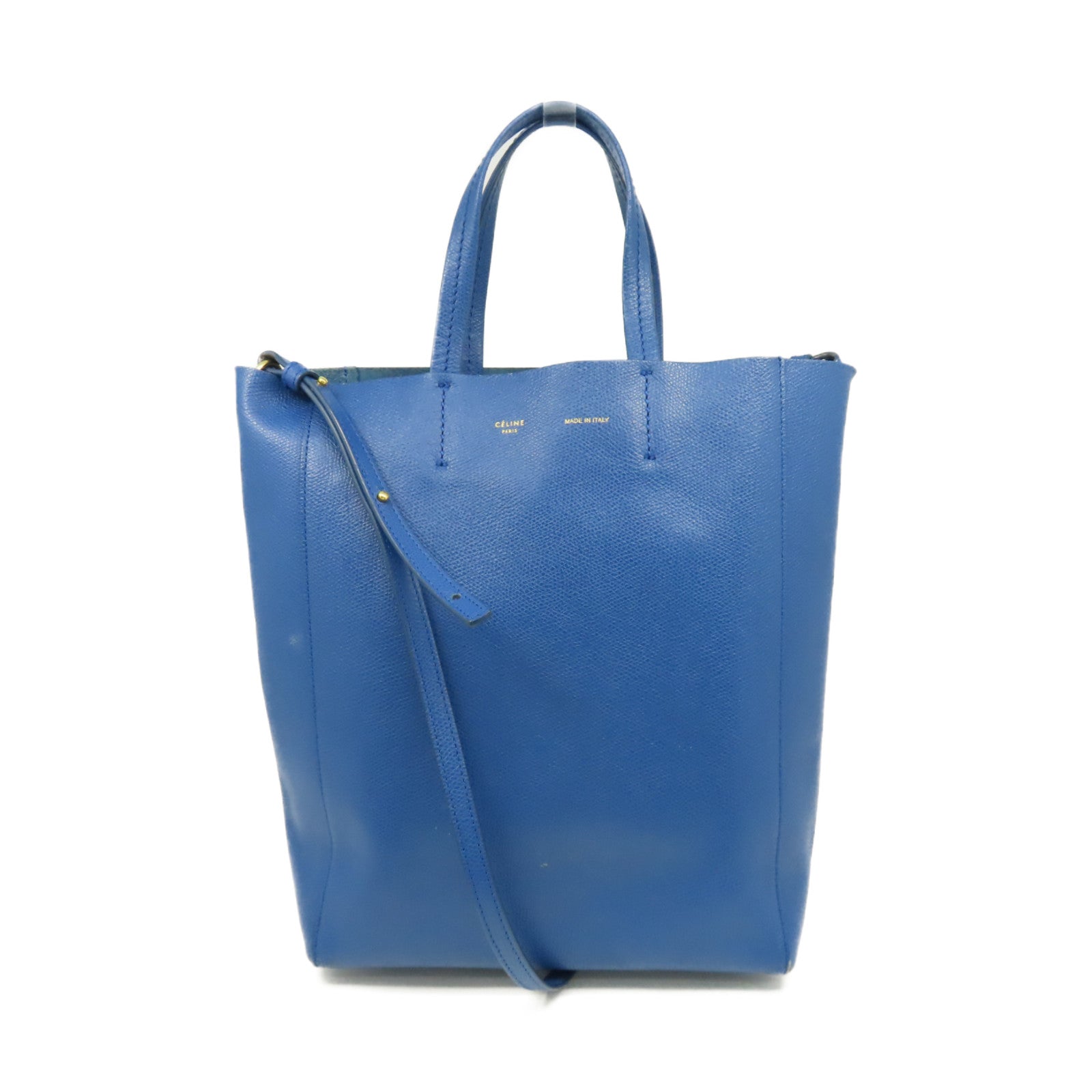 CELINE 牛皮皮革Cabas Bag手挽肩背兩用袋藍色