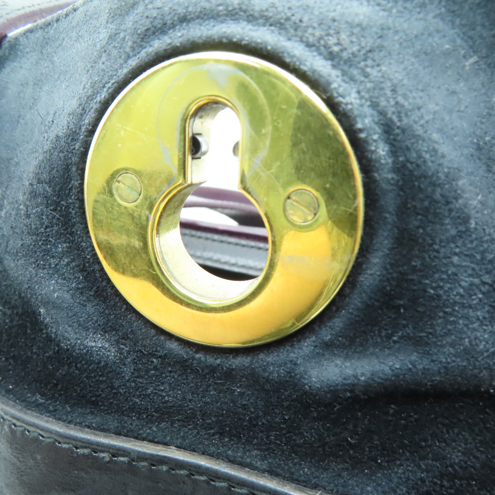 YVES SAINT LAURENT 【激減優惠】牛皮皮革Shoulder Bag手挽肩背兩用袋紫色/黑色