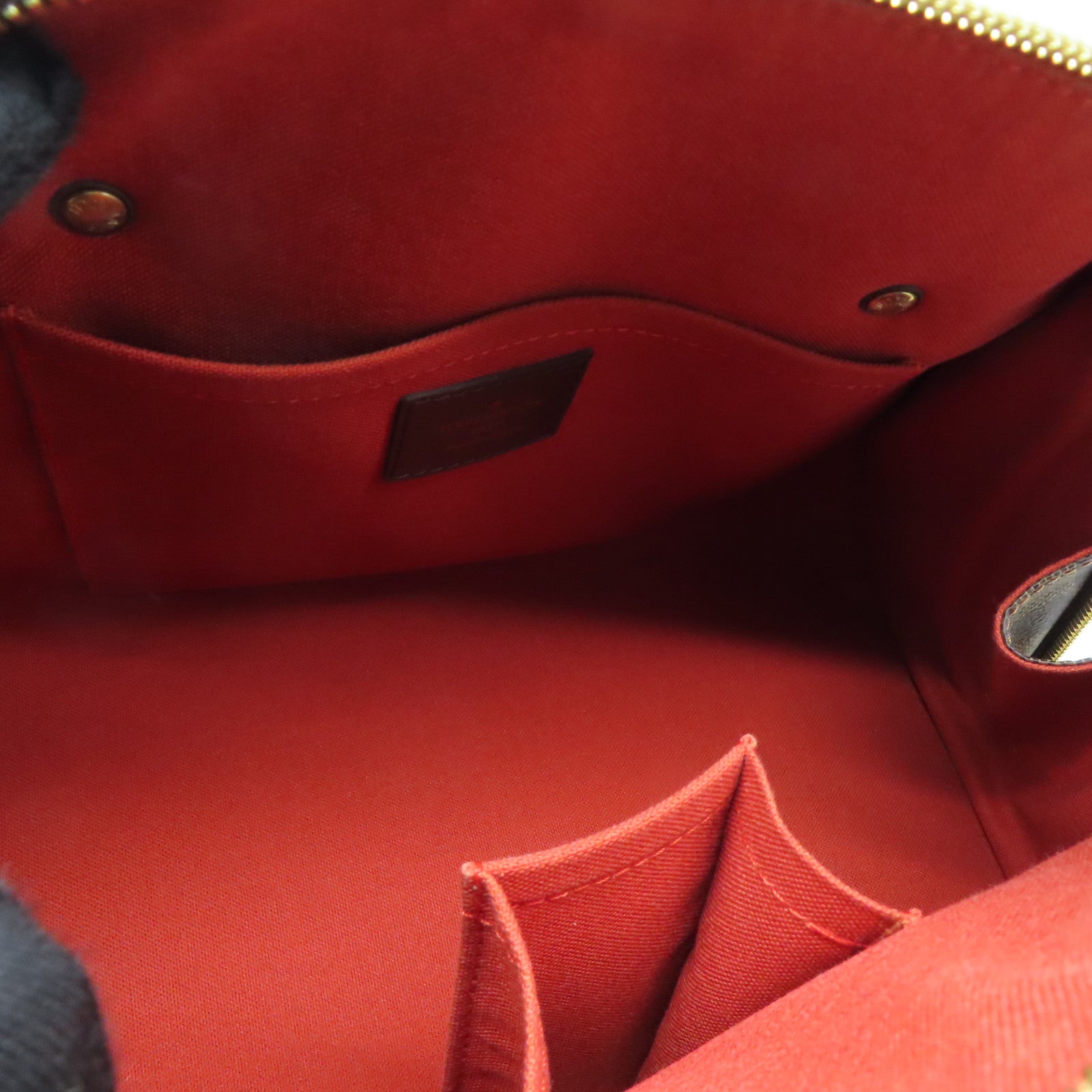 LOUIS VUITTON Damier Ribera MM金扣手挽袋啡色