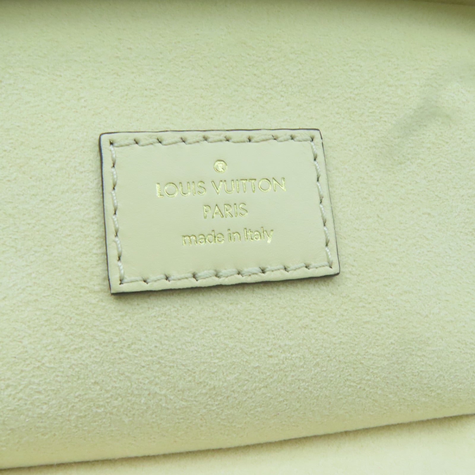 LOUIS VUITTON Empreinte Vanity PM金扣手挽肩背兩用袋米色