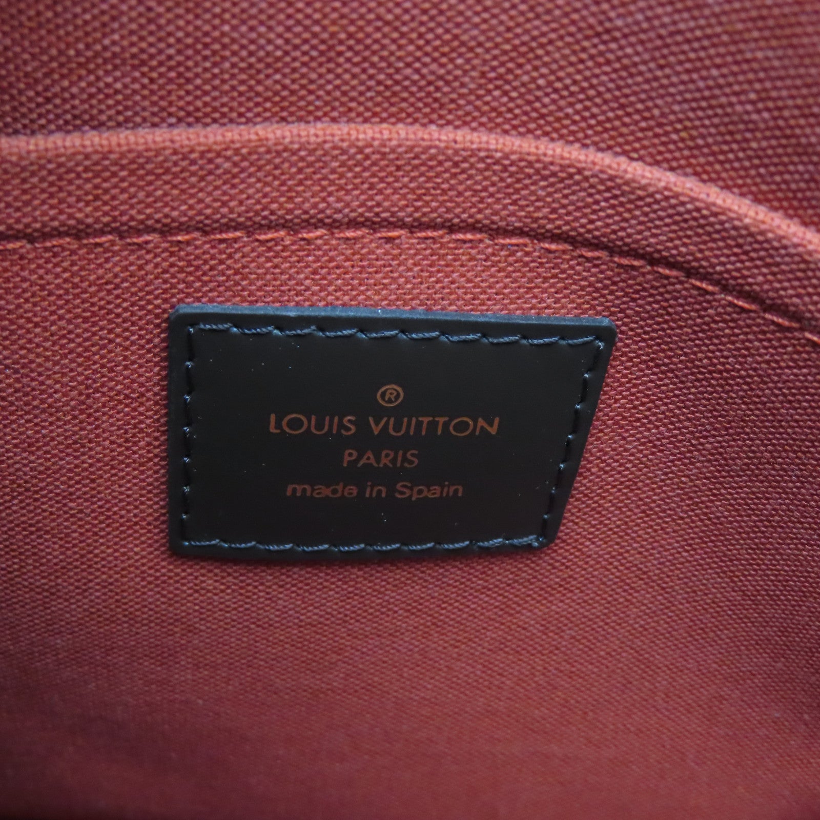 LOUIS VUITTON Damier Ribera MM金扣手挽袋啡色
