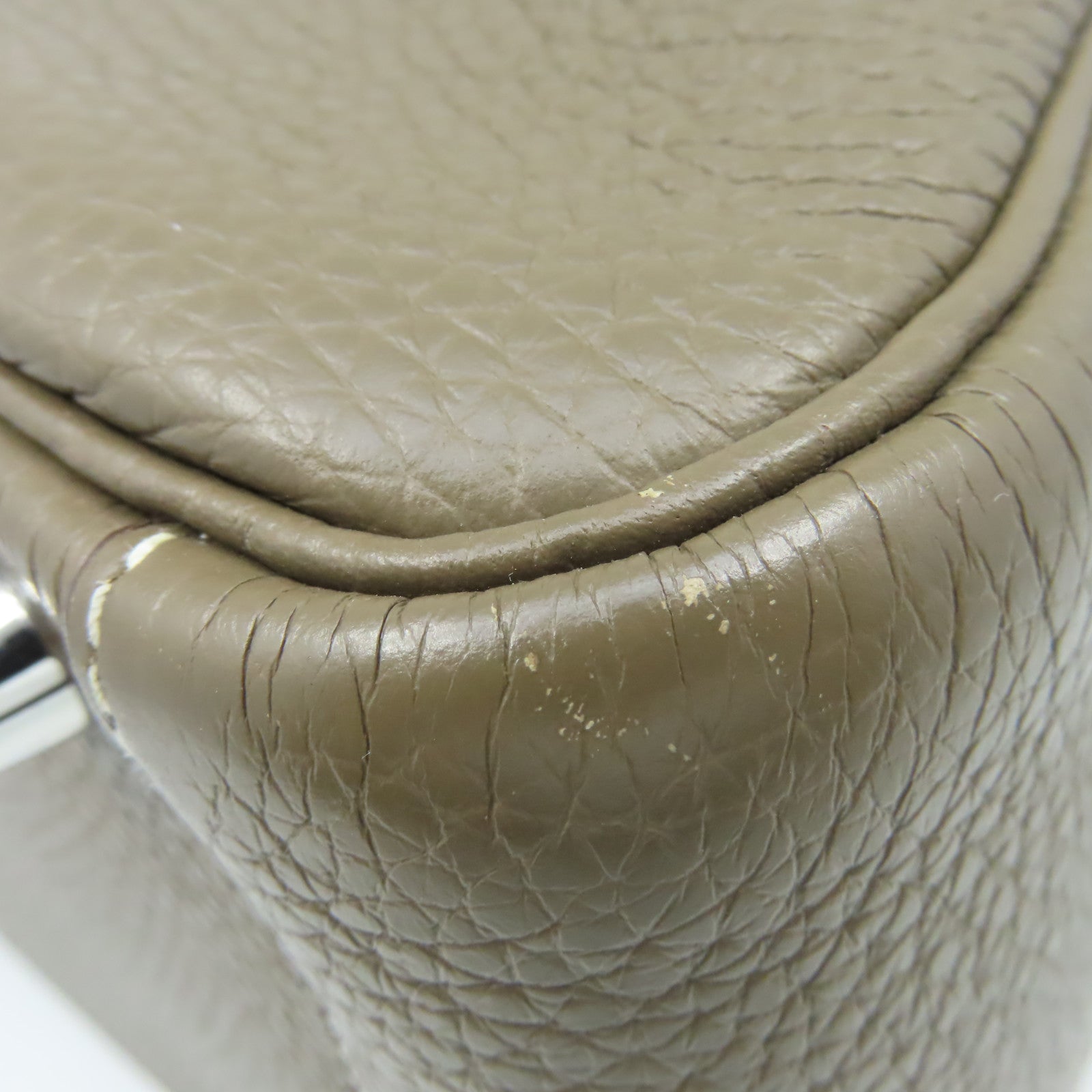 HERMES Clemence皮革Lindy 26 Shoulder Bag銀扣肩背袋Etoupe大象灰色
