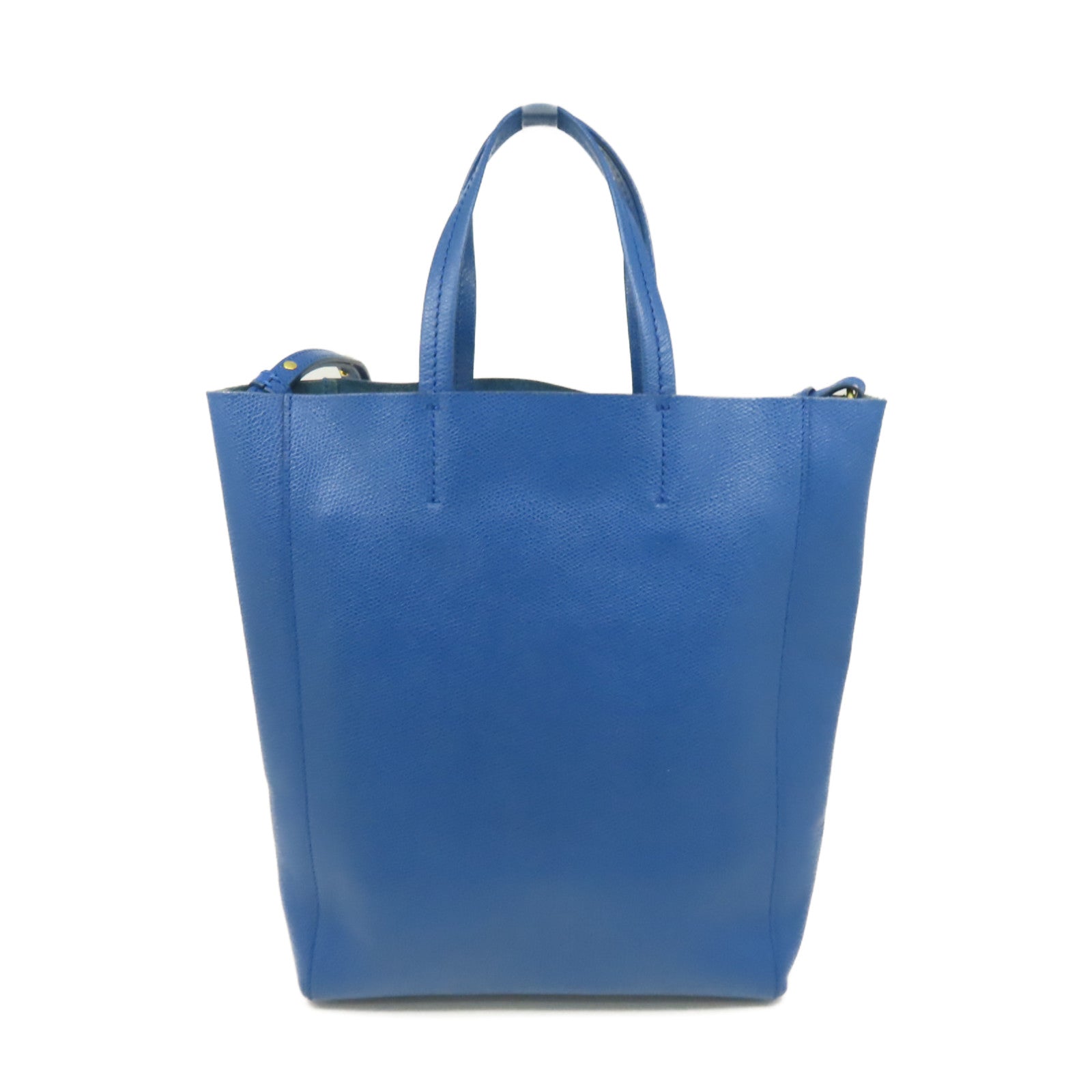 CELINE 牛皮皮革Cabas Bag手挽肩背兩用袋藍色