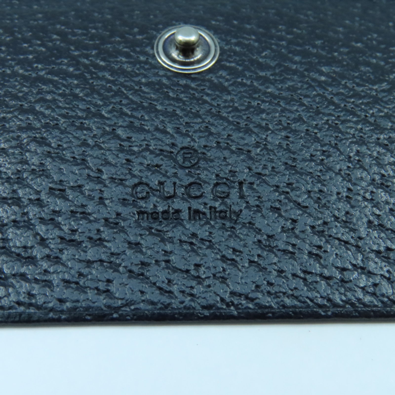 GUCCI 牛皮皮革GG Supreme Wallet銀扣錢包黑色