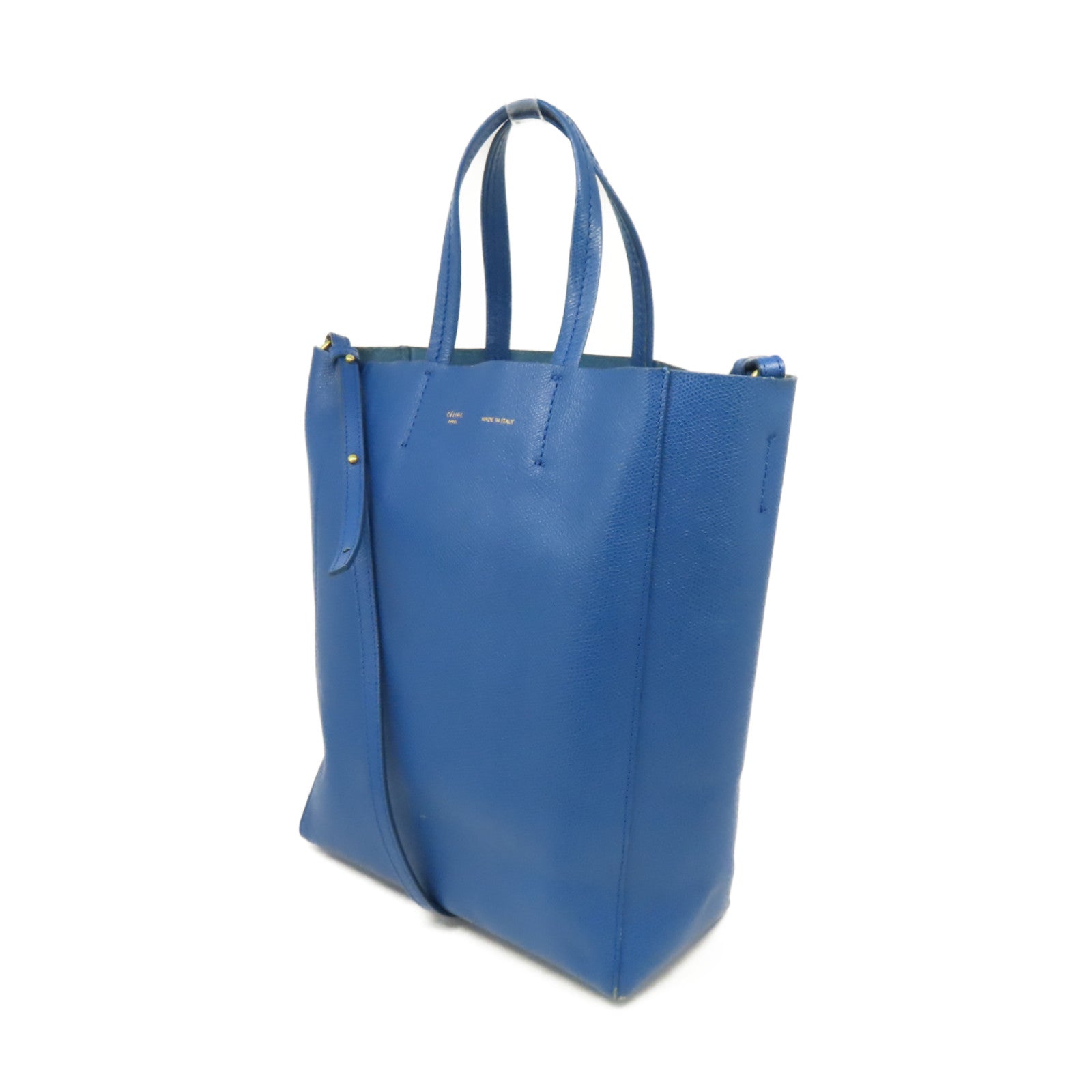 CELINE 牛皮皮革Cabas Bag手挽肩背兩用袋藍色