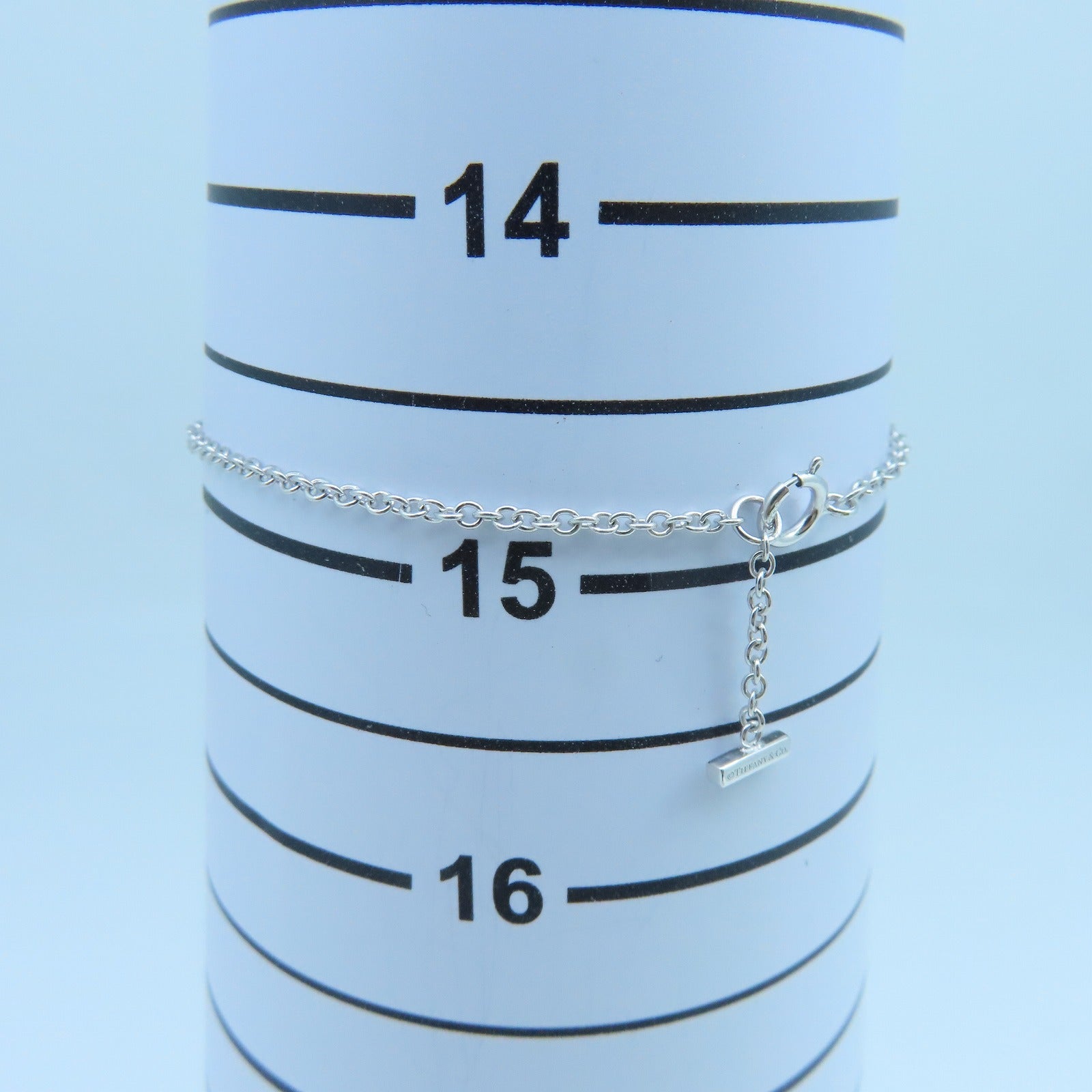 TIFFANY＆CO 18K白金T Smile Pink Sapphire Bracelet 手鐲