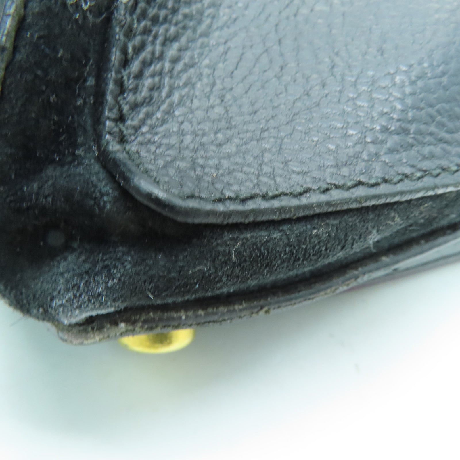 YVES SAINT LAURENT 【激減優惠】牛皮皮革Shoulder Bag手挽肩背兩用袋紫色/黑色