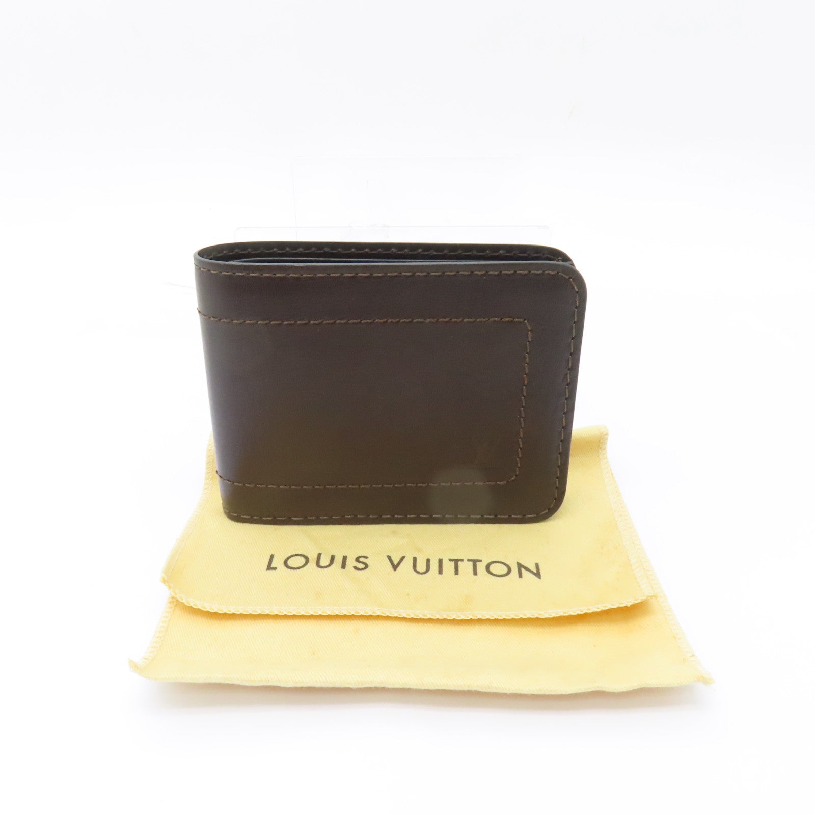 LOUIS VUITTON 【激減優惠】牛皮皮革Utah Porte錢包啡色