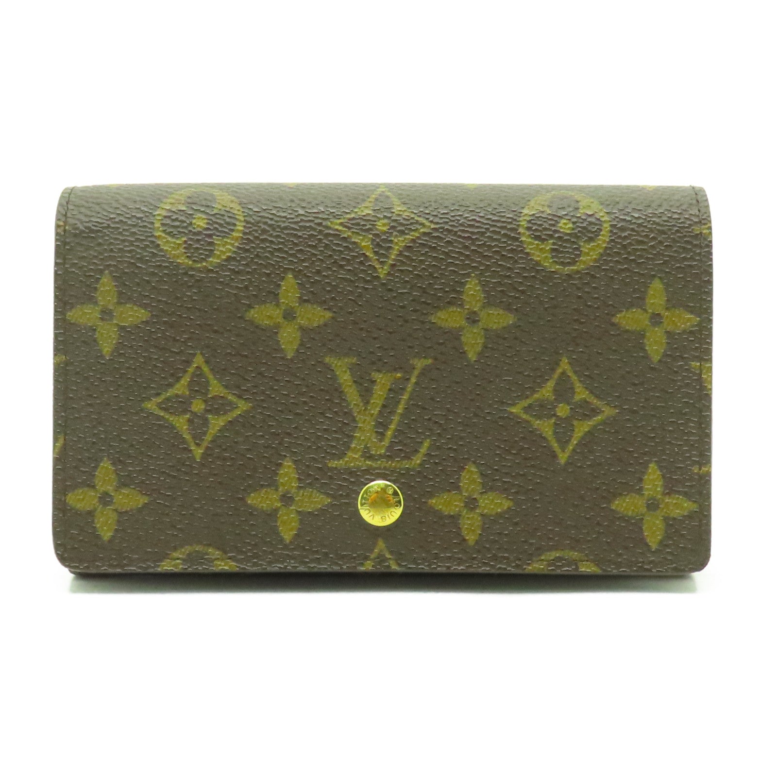 LOUIS VUITTON Monogram Wallet金扣錢包啡色