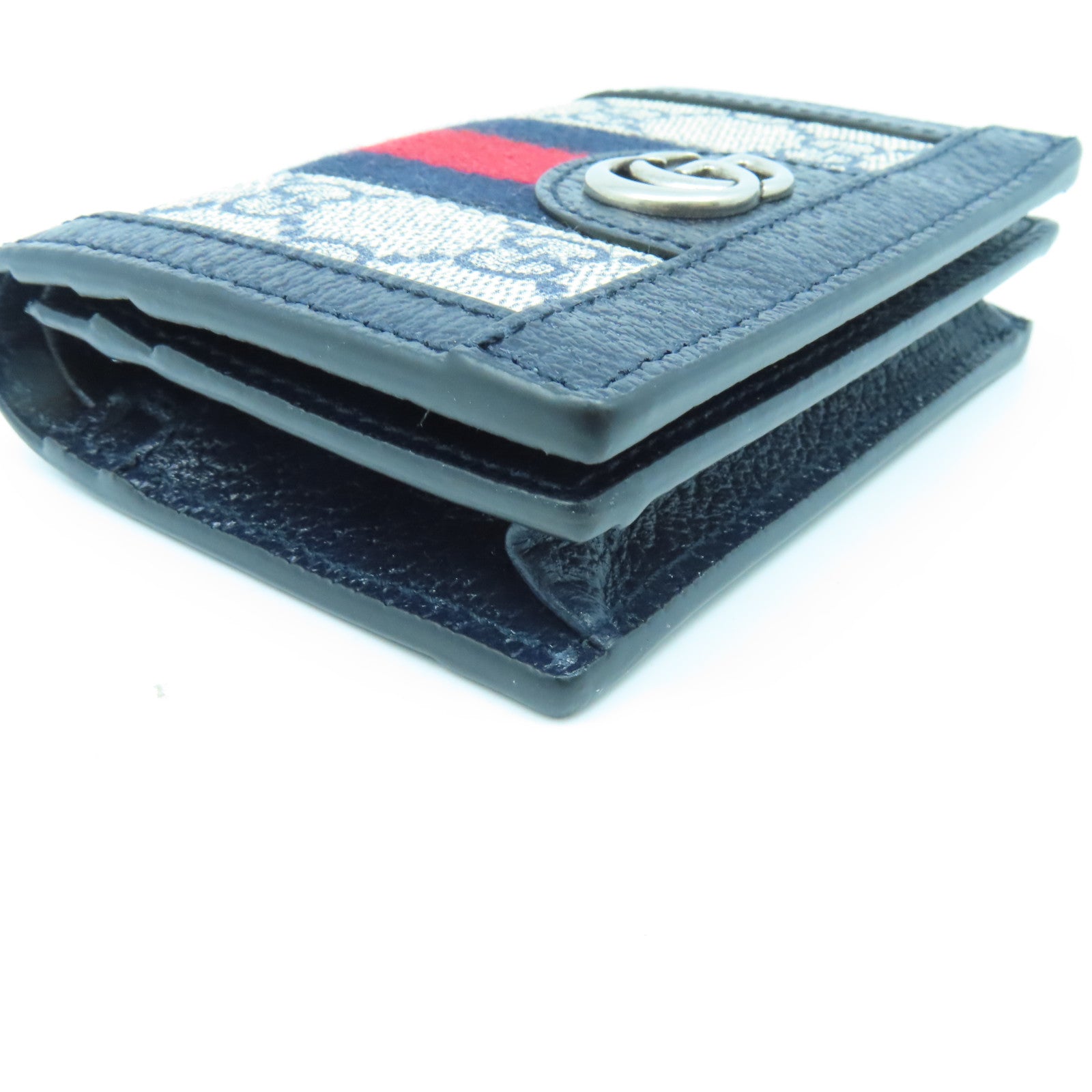 GUCCI 牛皮皮革GG Supreme Wallet銀扣錢包黑色