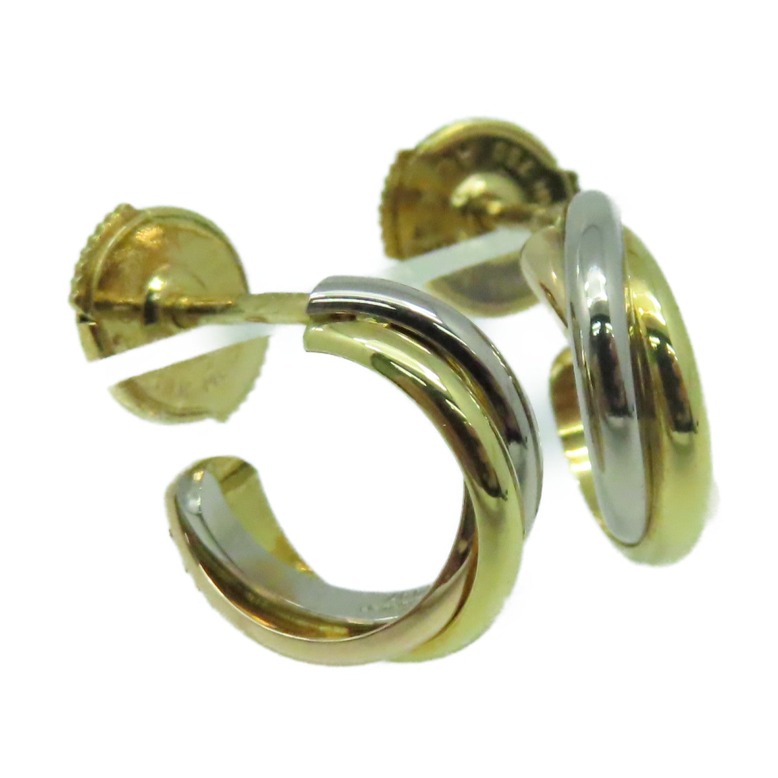 CARTIER 18K黃金/白金/玫瑰金Trinity Earrings耳環