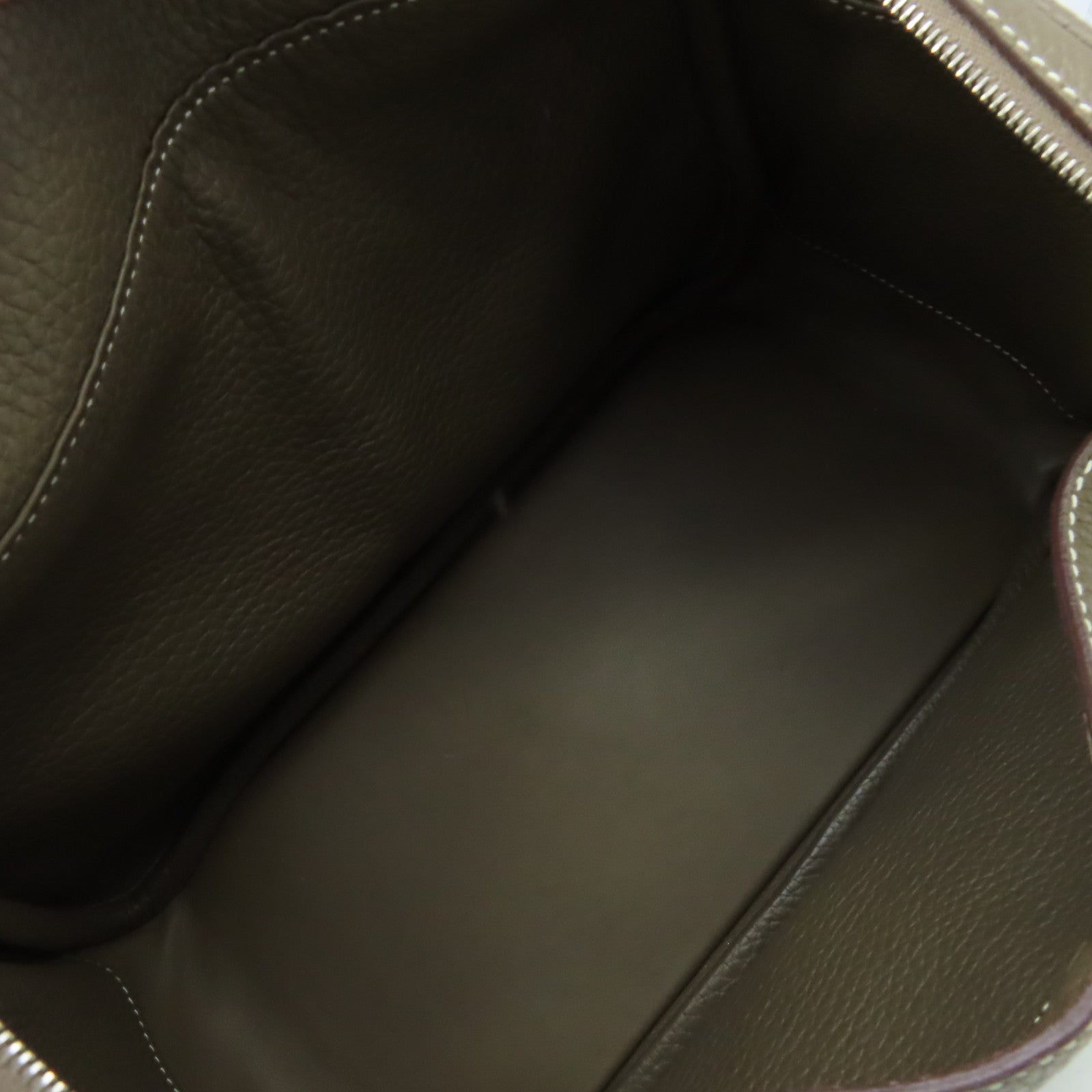 HERMES Clemence皮革Lindy 26 Shoulder Bag銀扣肩背袋Etoupe大象灰色