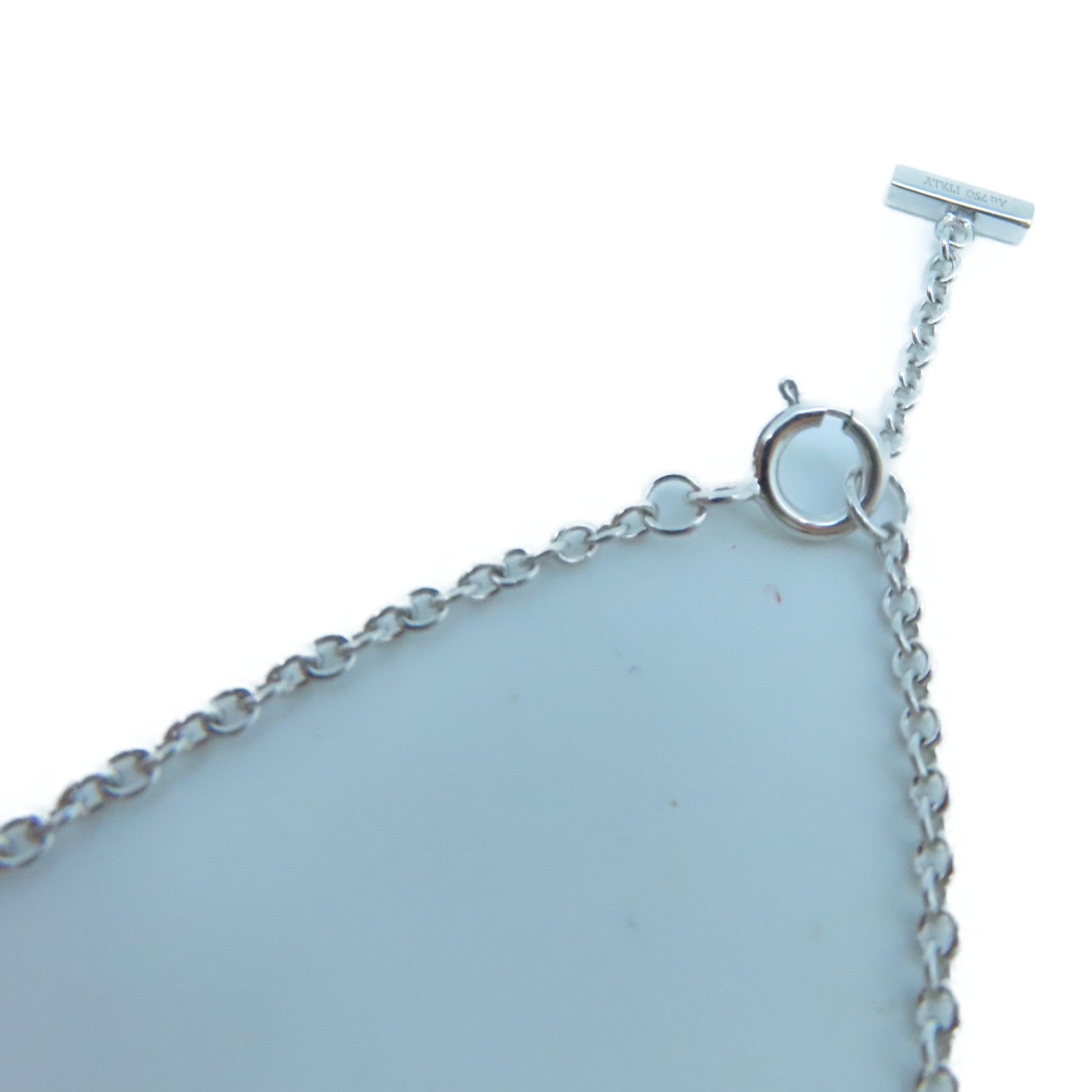 TIFFANY＆CO 18K白金T Smile Pink Sapphire Bracelet 手鐲