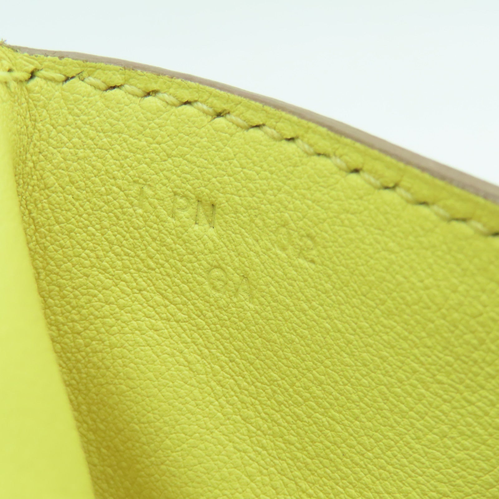 HERMES Swift Leather Tool Box 20 Silver Buckle Handle Shoulder Bag Jaune Poussin Yellow