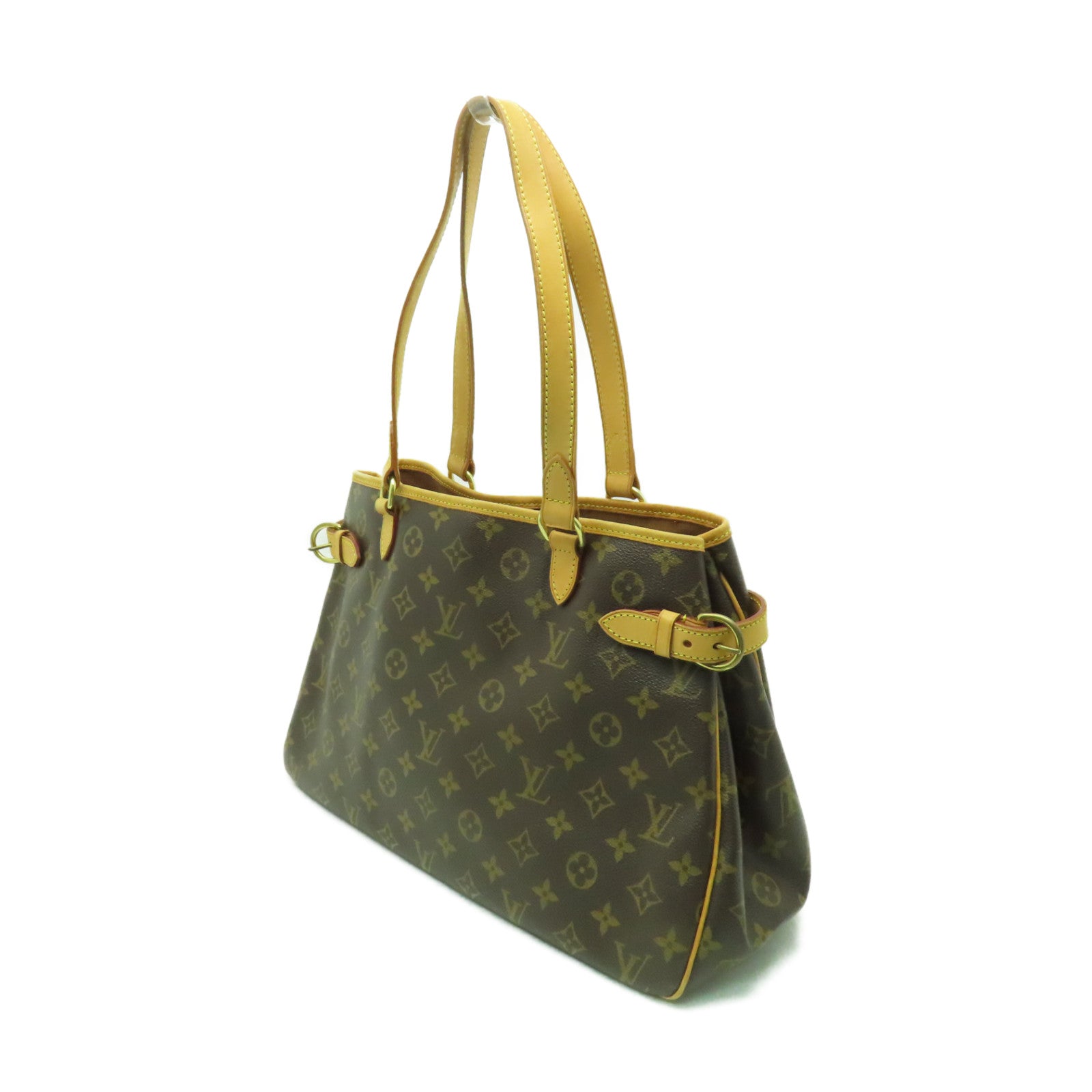 LOUIS VUITTON Monogram Batignolles Horizontal金扣肩背袋棕色