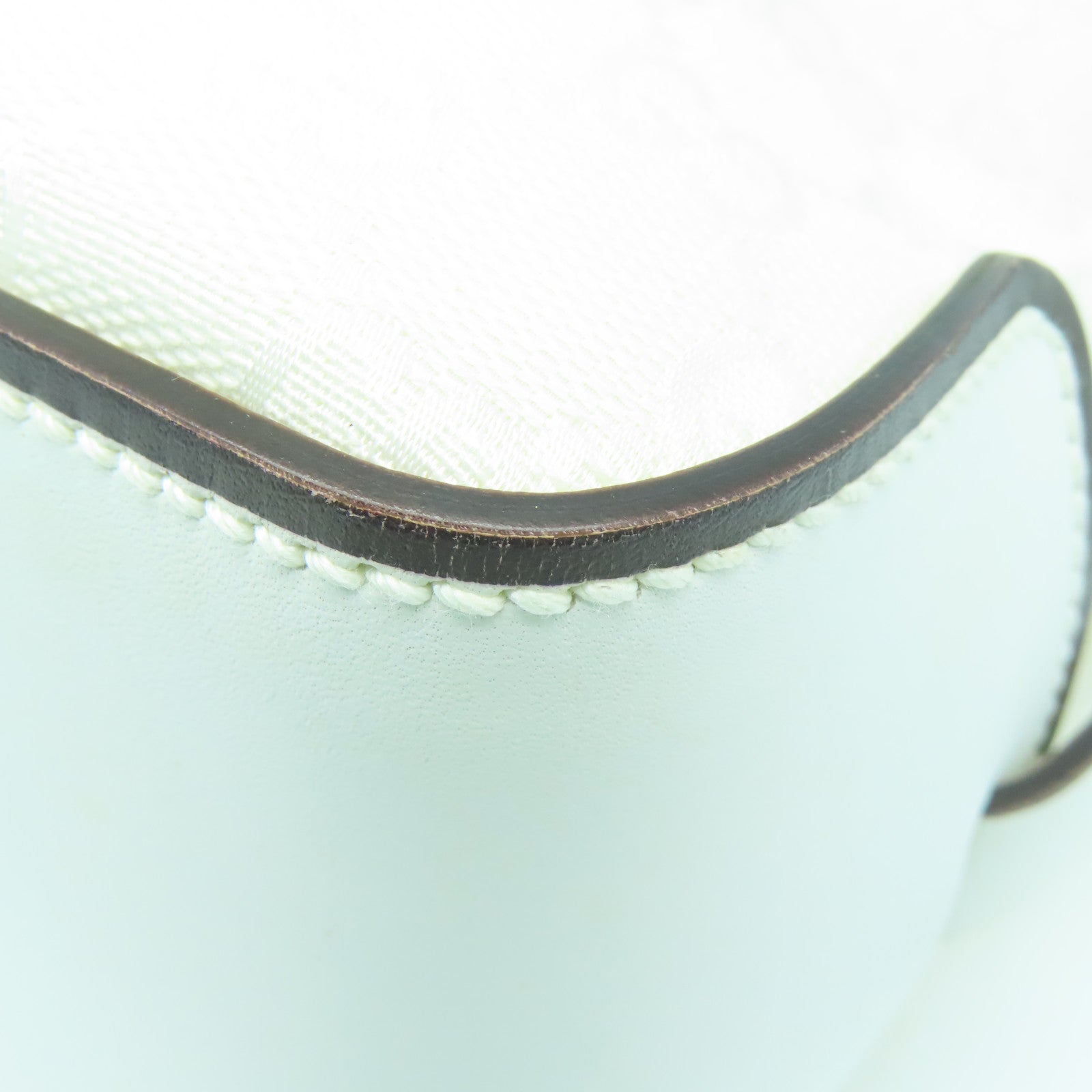 GUCCI 帆布Handbag银扣手挽袋白色
