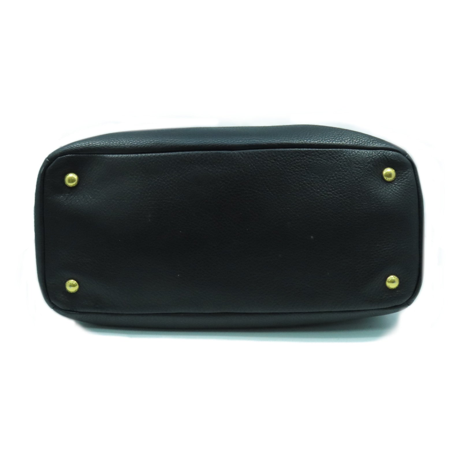 PRADA 【激減優惠】牛皮皮革2 Way Shoulder Bag金扣手挽肩背兩用袋黑色