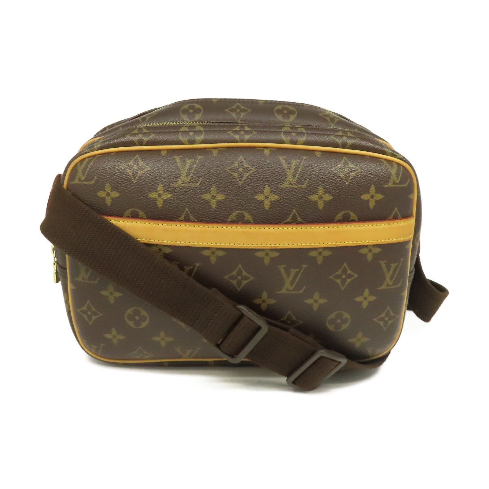 LOUIS VUITTON Monogram Reporter PM Shoulder Bag肩背袋啡色