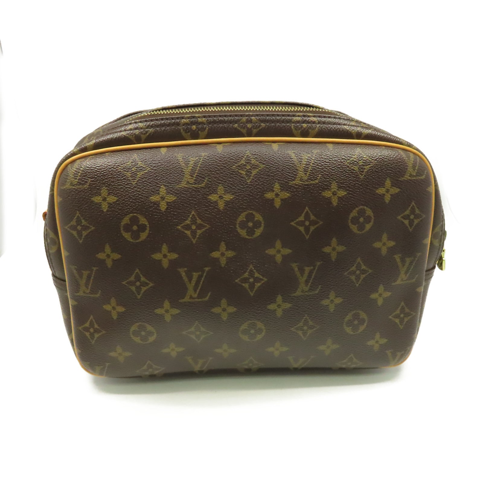 LOUIS VUITTON Monogram Reporter PM Shoulder Bag肩背袋啡色