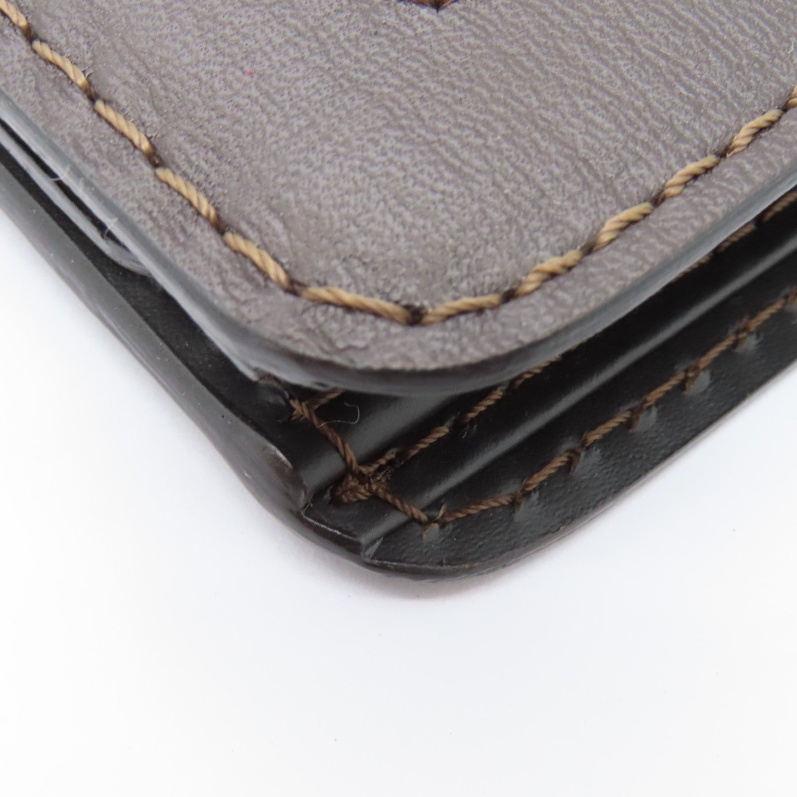 LOUIS VUITTON 【激減優惠】牛皮皮革Utah Porte錢包啡色
