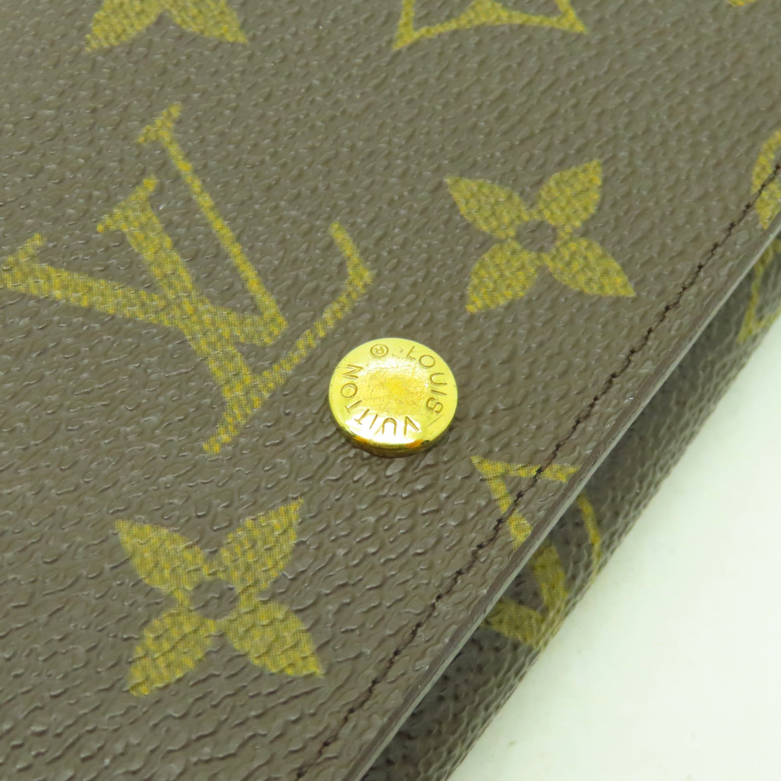 LOUIS VUITTON Monogram Wallet金扣錢包啡色