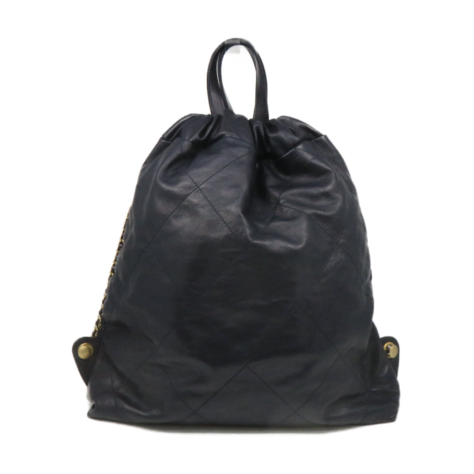CHANEL rhombus leather Backpack backpack royal blue