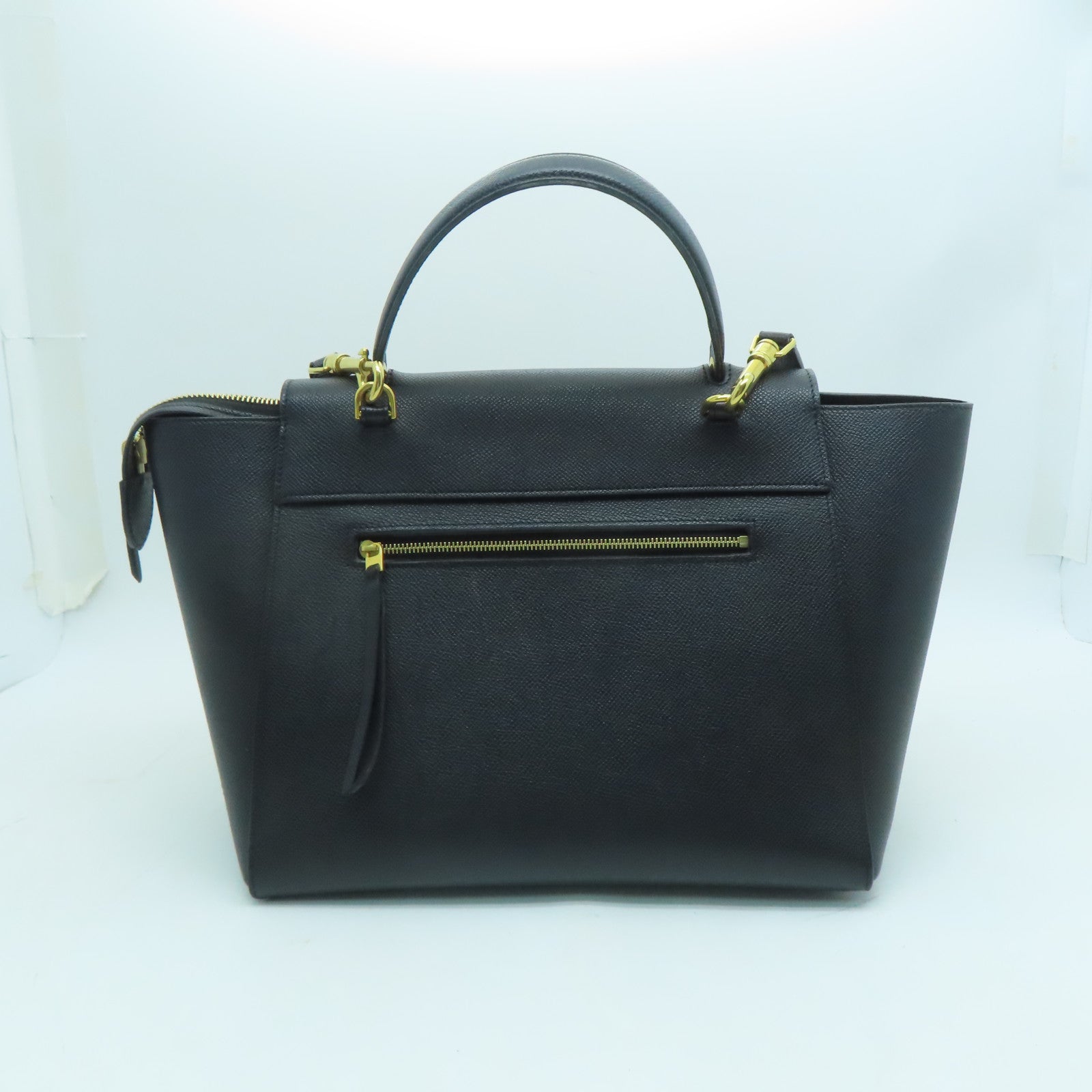 CELINE 【激減優惠】牛皮皮革Belt Bag金扣手挽肩背兩用袋黑色